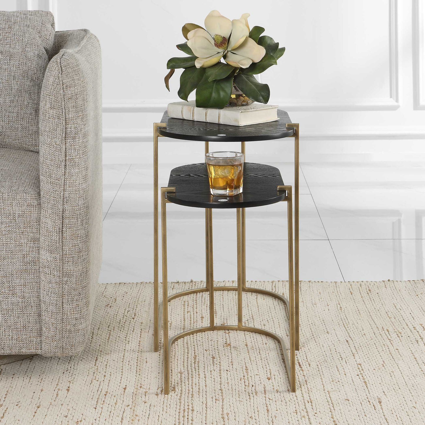 Uttermost Aztec Wood Nesting Tables Set/2