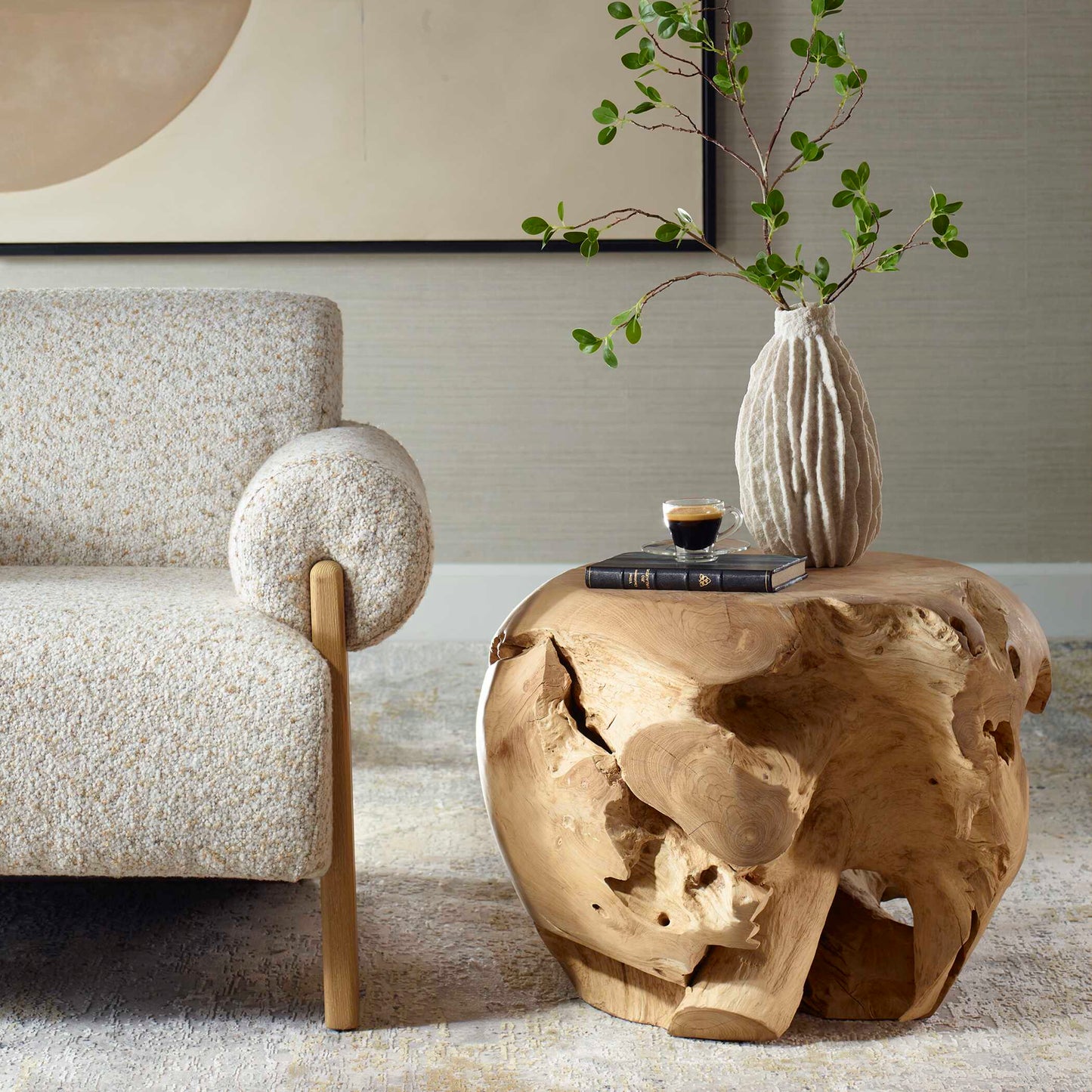 Uttermost Sola Handcrafted Teak Side Table