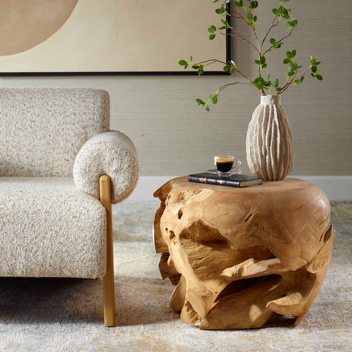 Uttermost Sola Handcrafted Teak Side Table