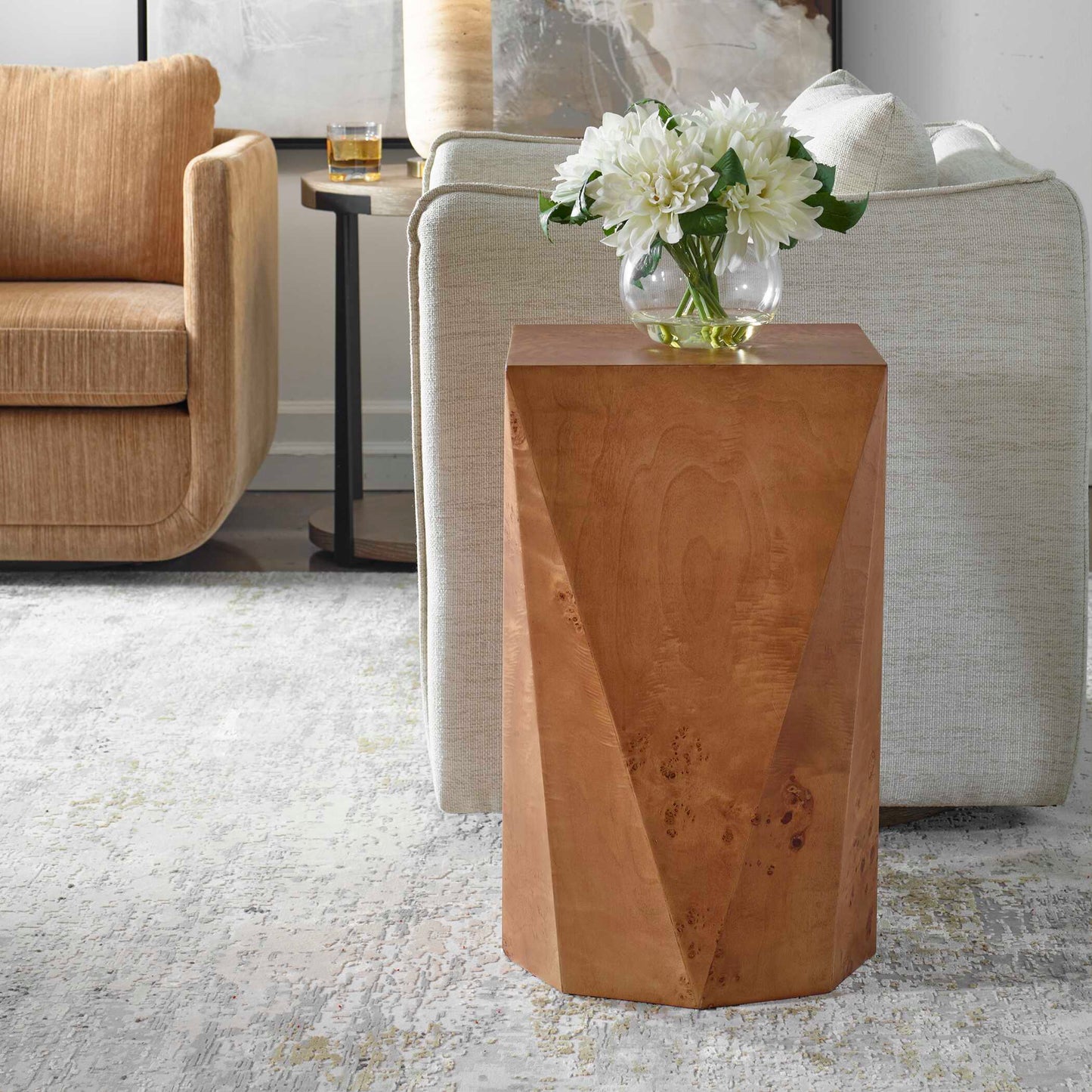 Uttermost Hughes Geometric Accent Table