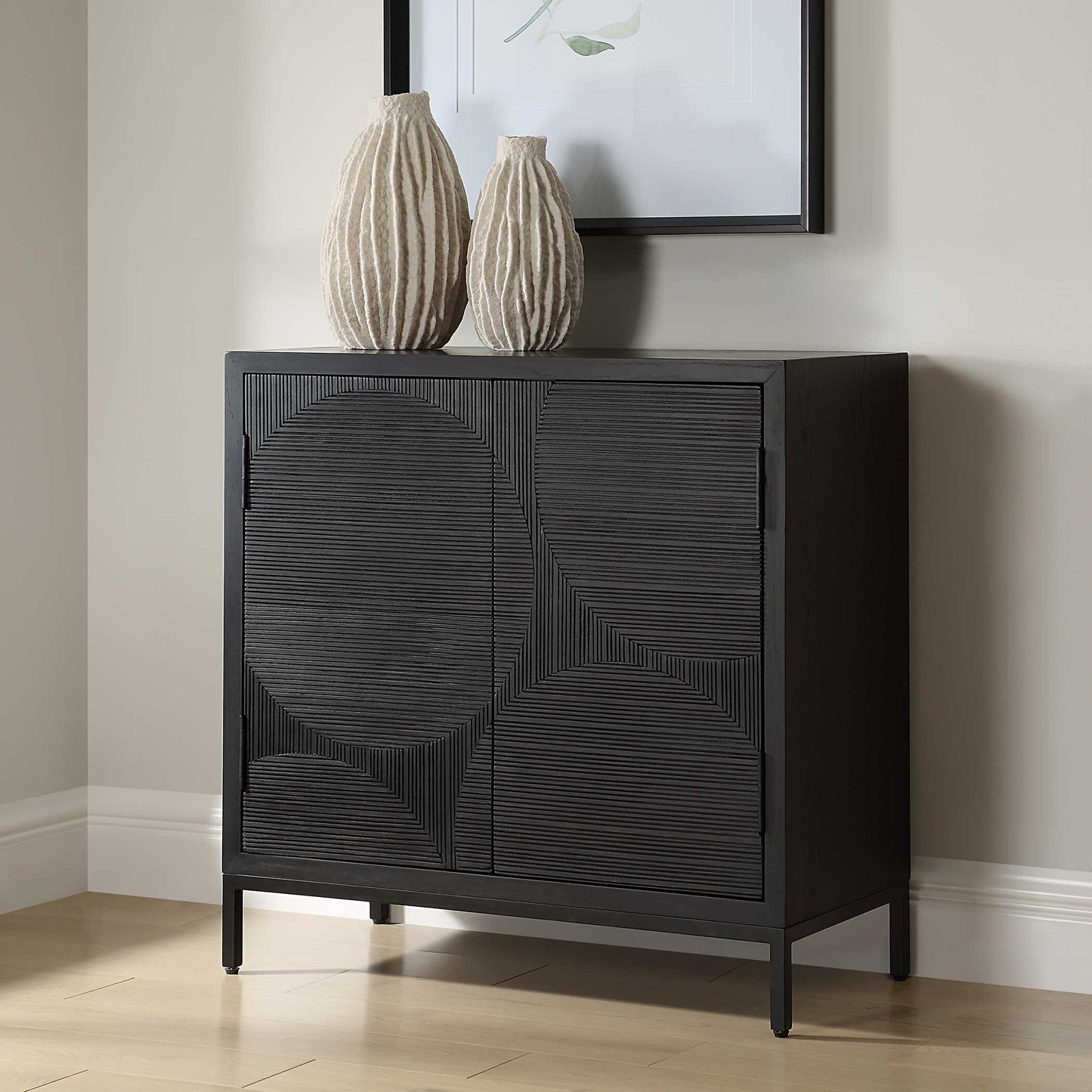 Uttermost Beswick Black 2 Door Cabinet