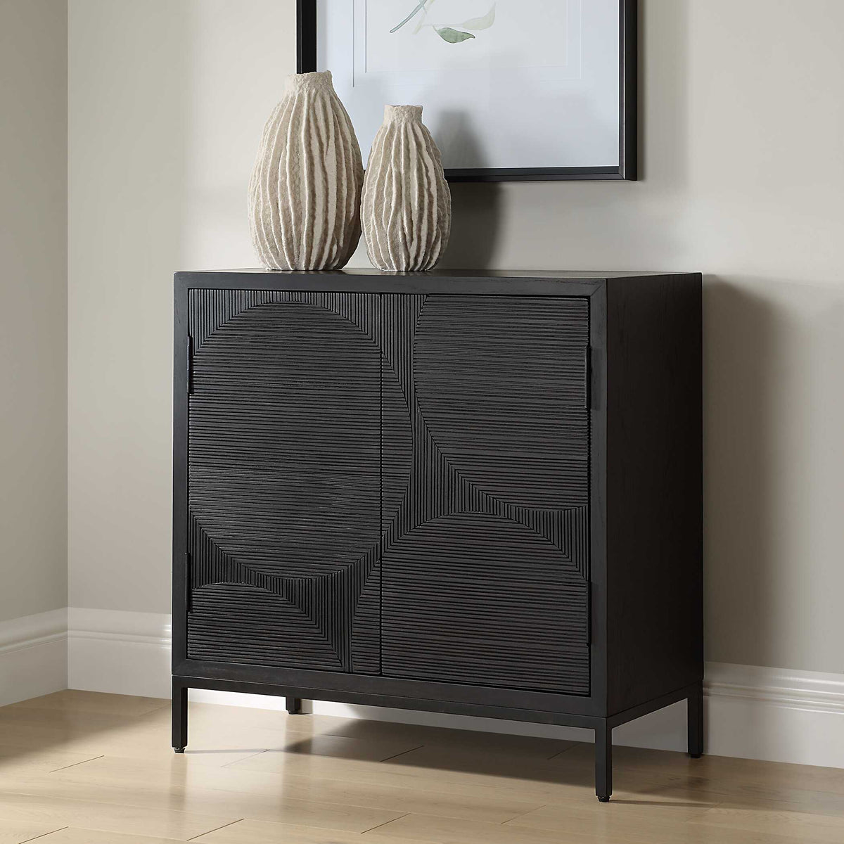 Beswick Black 2 Door Cabinet
