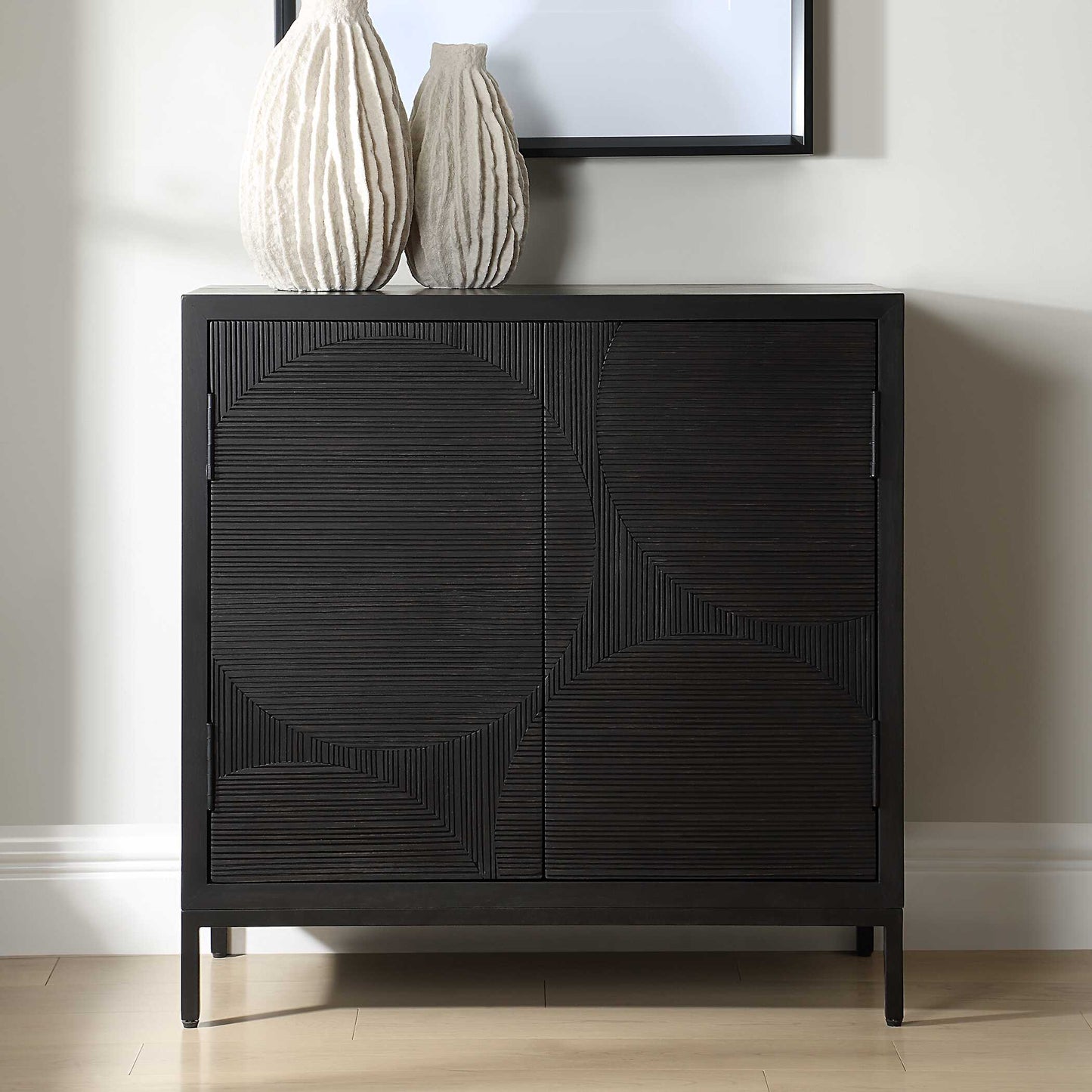 Uttermost Beswick Black 2 Door Cabinet