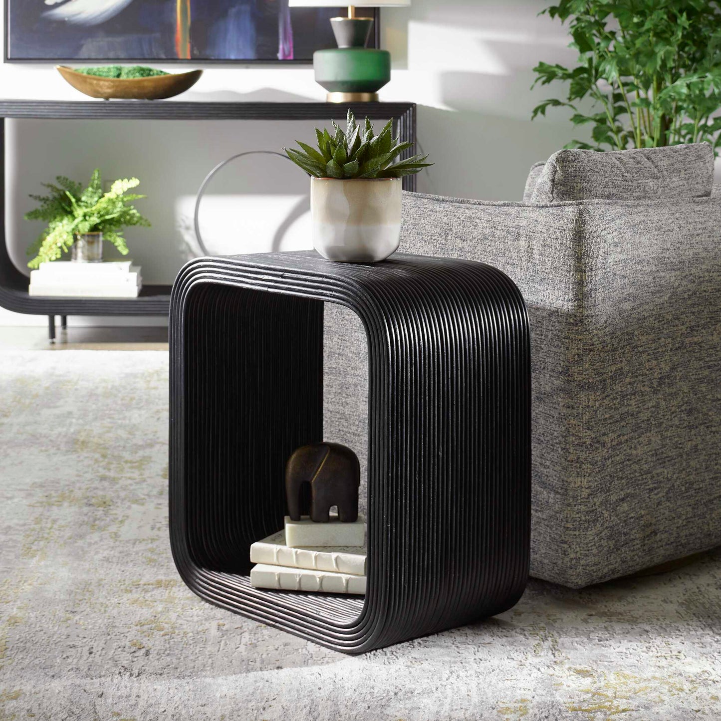Uttermost Compton Rattan Side Table