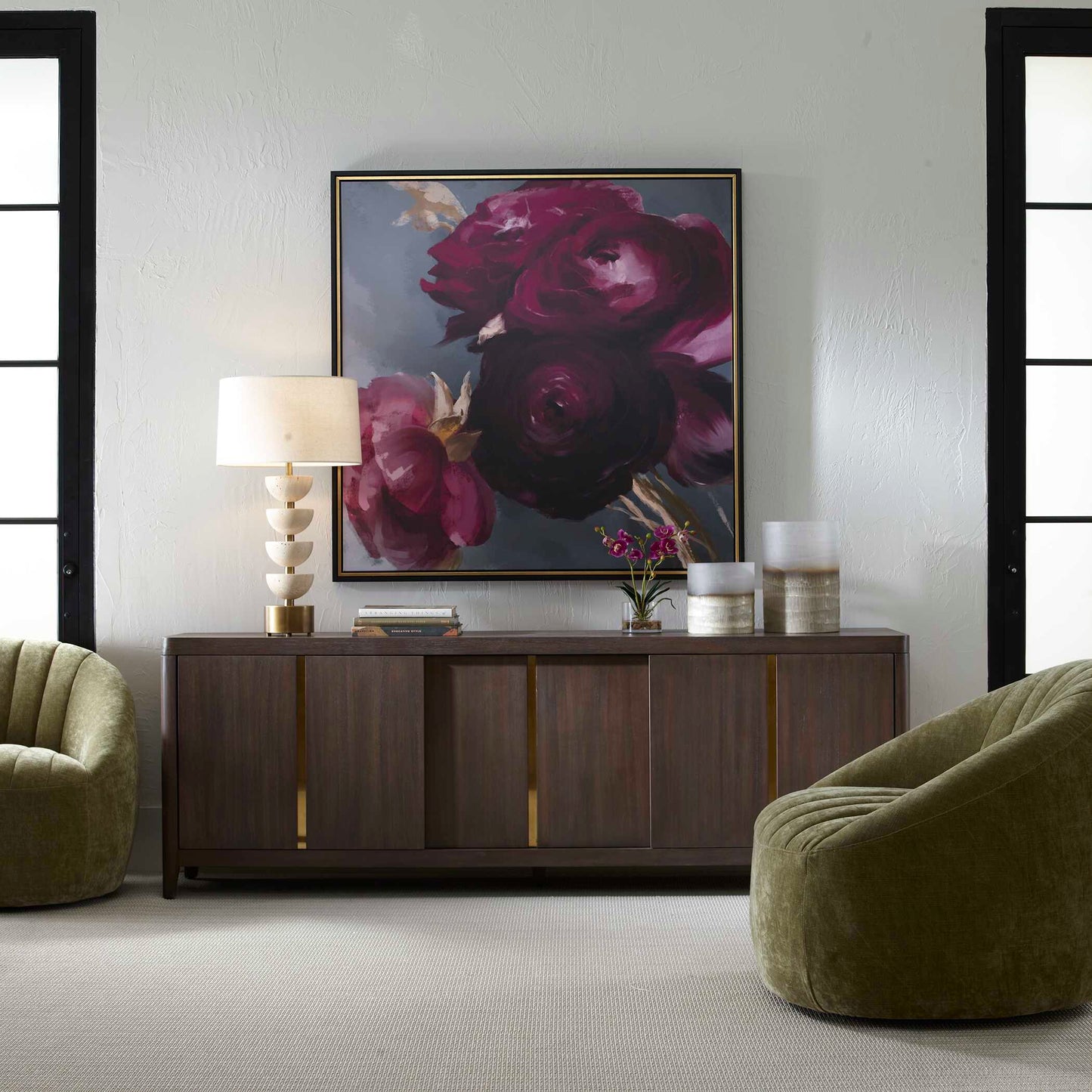Uttermost Botero Walnut Console Cabinet