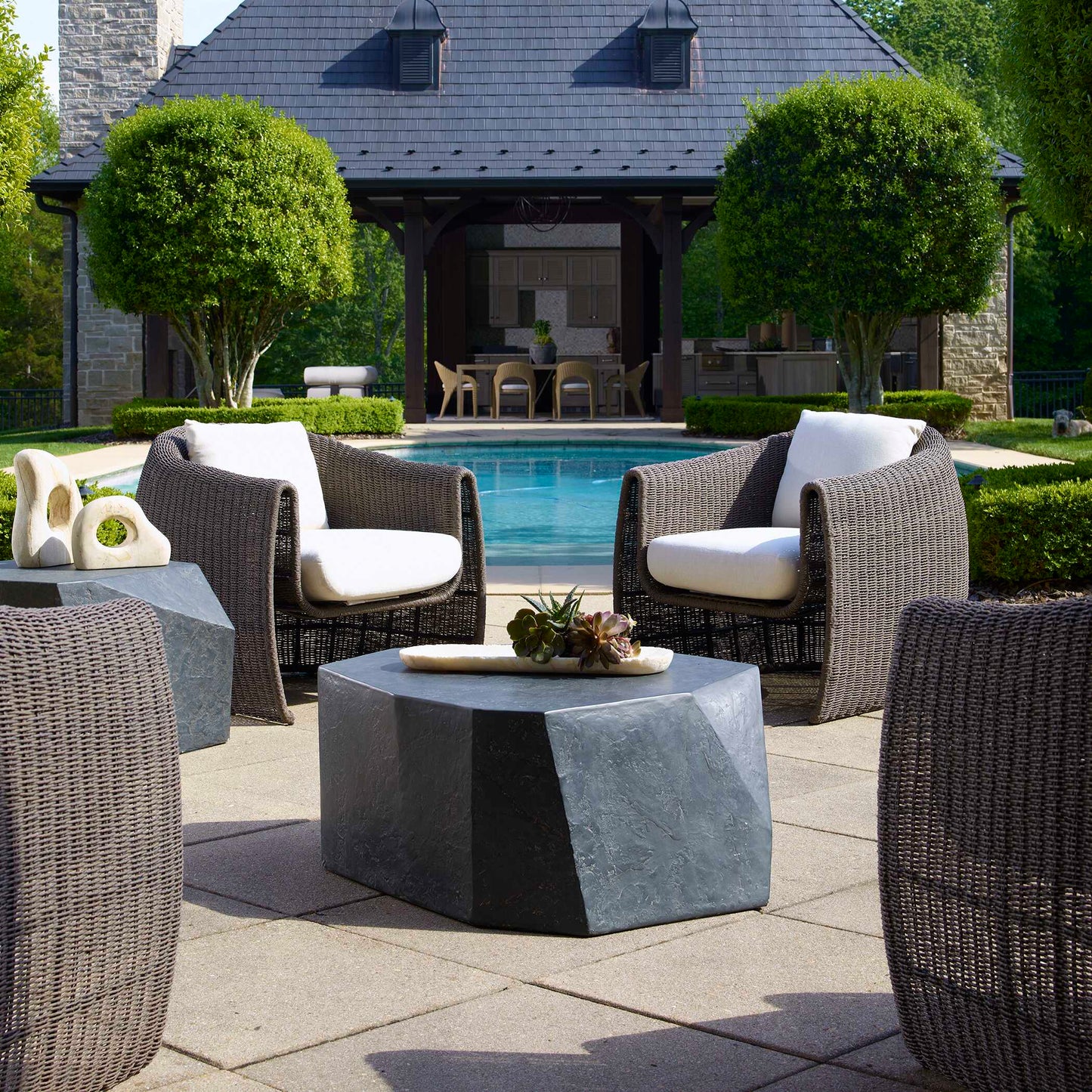 Uttermost Parra Slate Outdoor Coffee Table