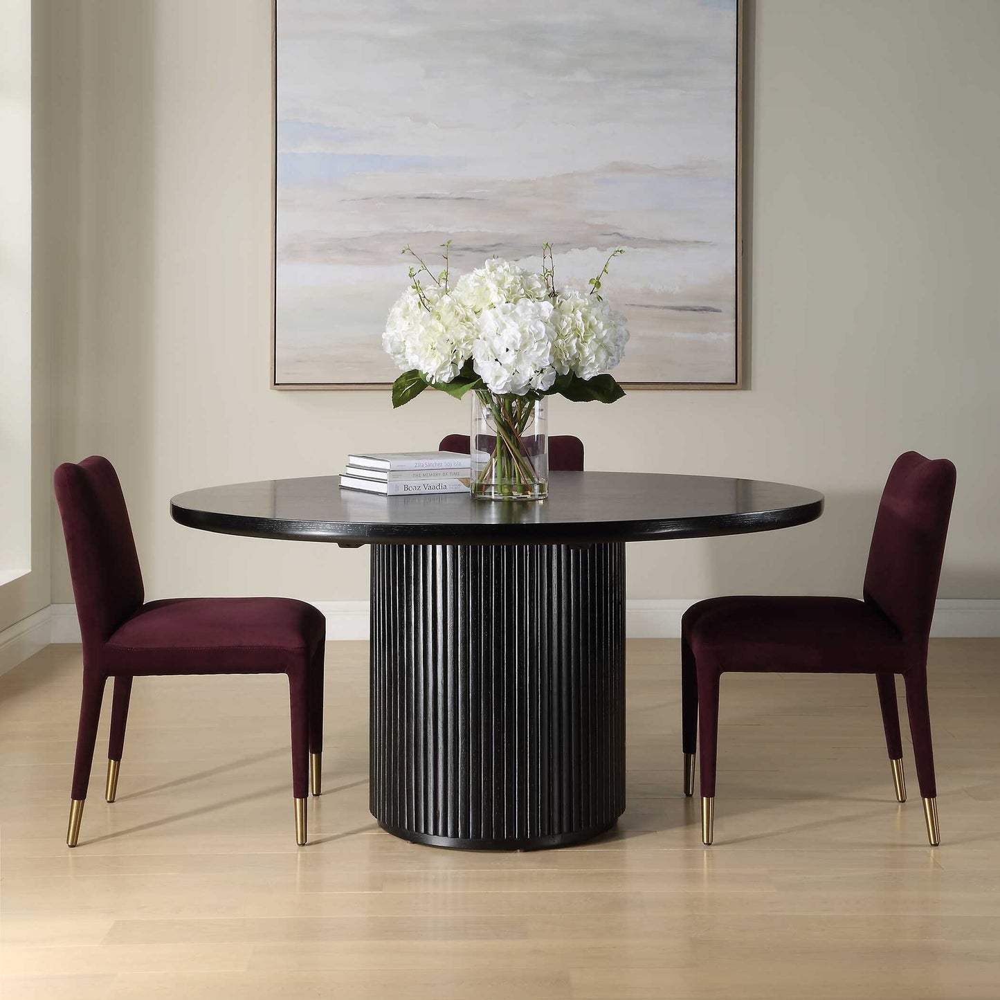 Uttermost Hersch Round Black Dining Table