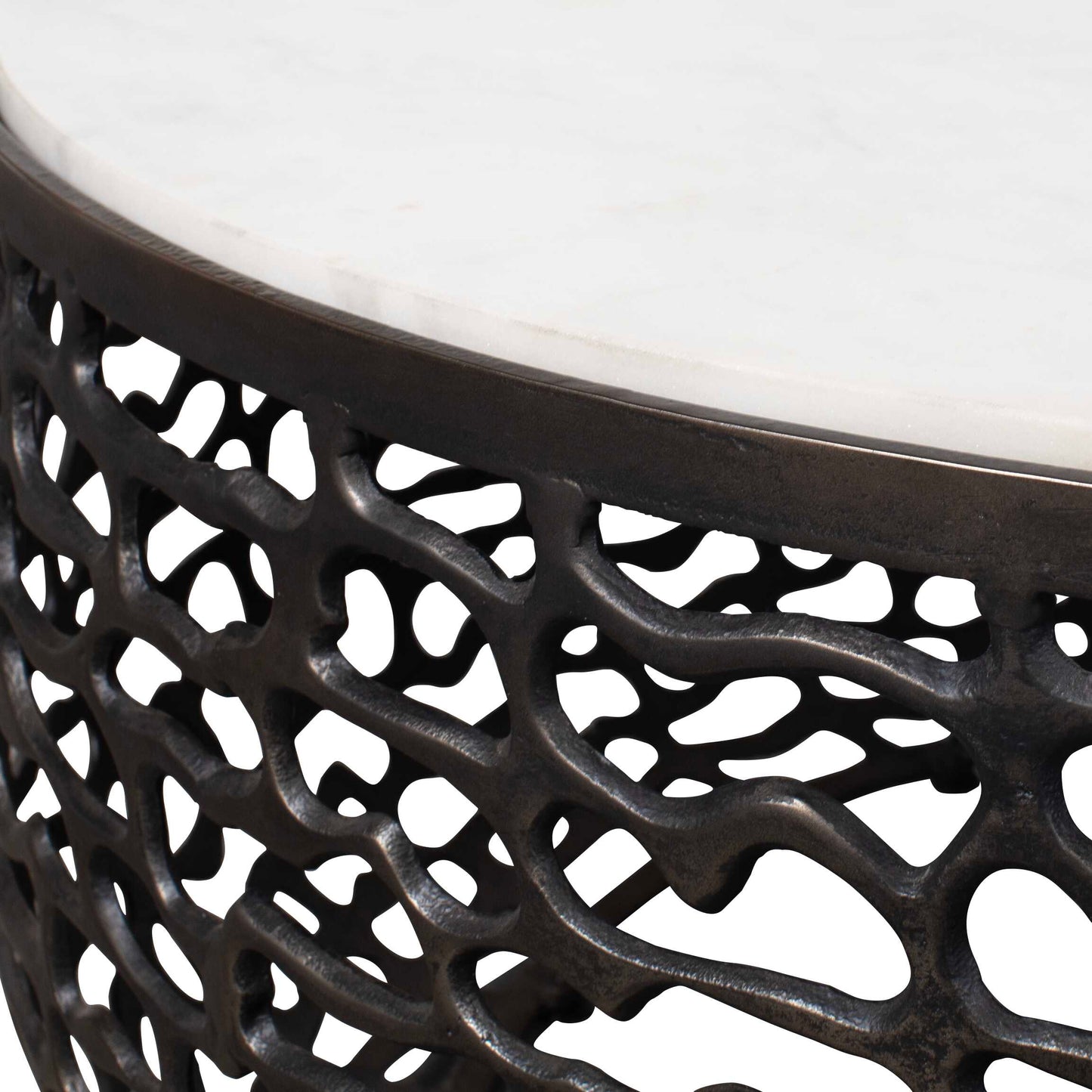 Uttermost Sabena White Marble Outdoor Coffee Table