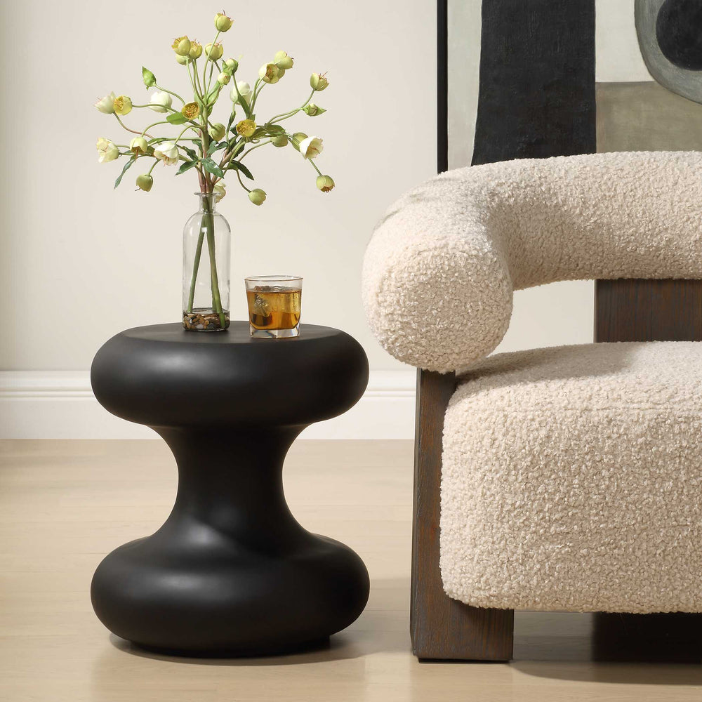Robles Black Outdoor Accent Table