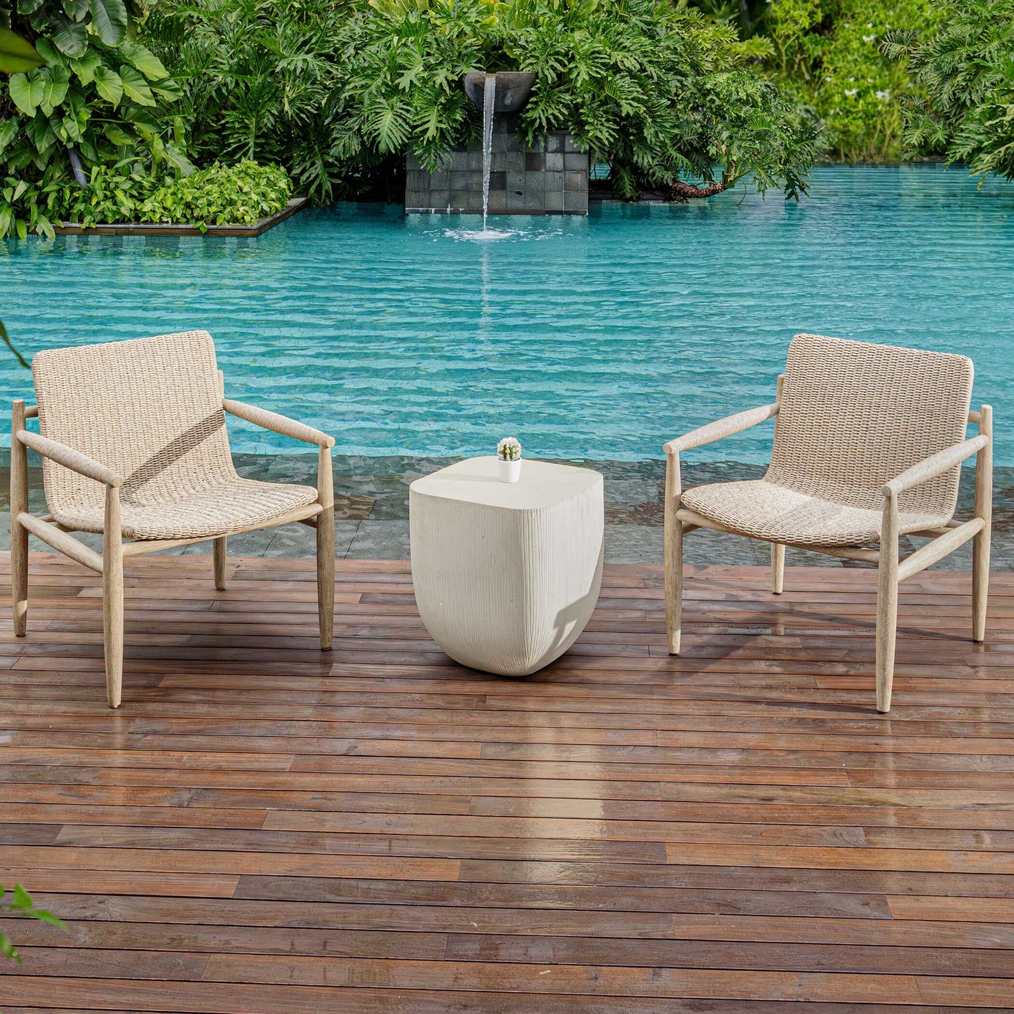 Uttermost Alma Concrete Outdoor Side Table