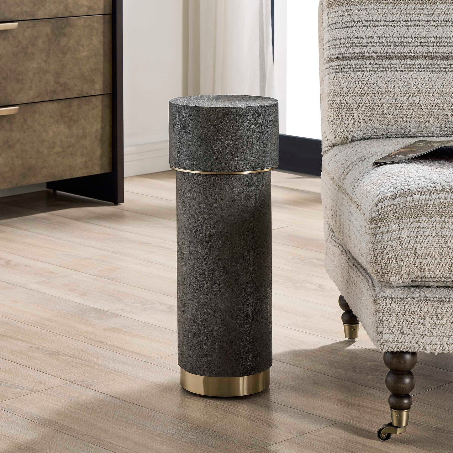 Uttermost Wessex Charcoal Drink Table