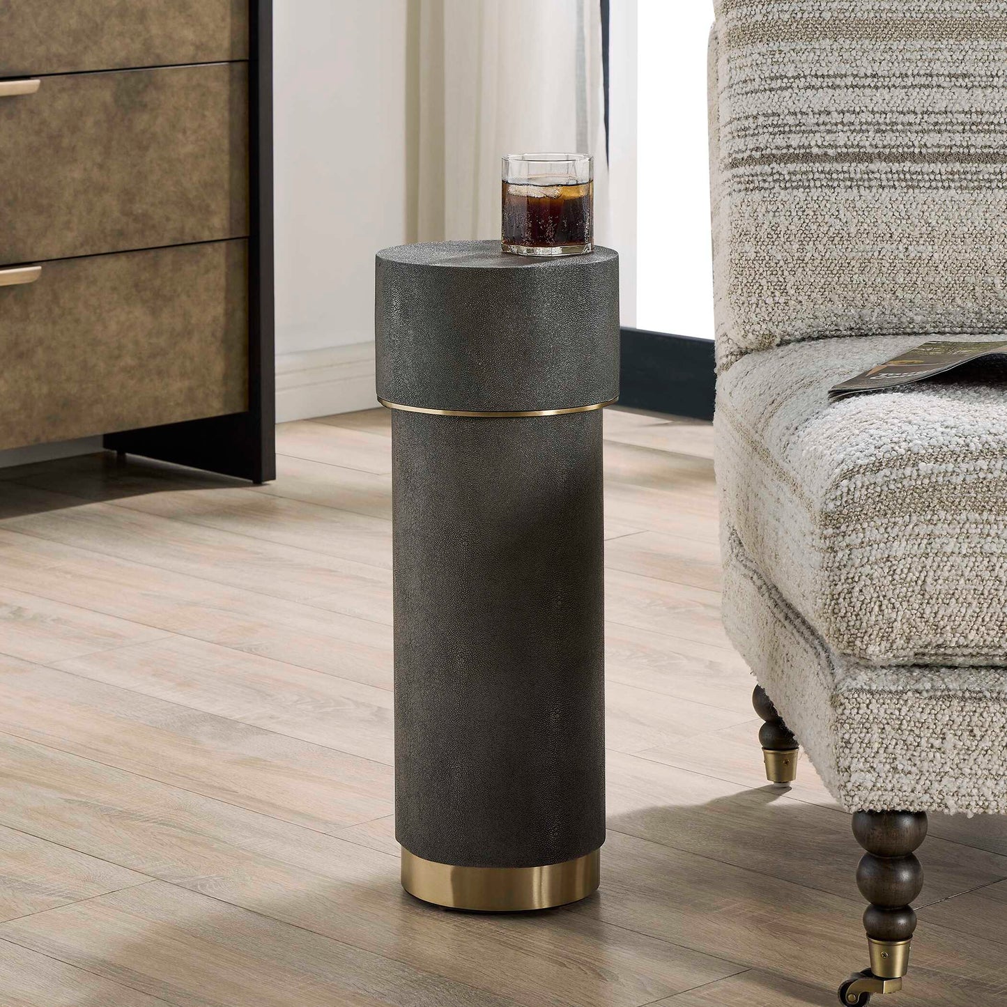 Uttermost Wessex Charcoal Drink Table