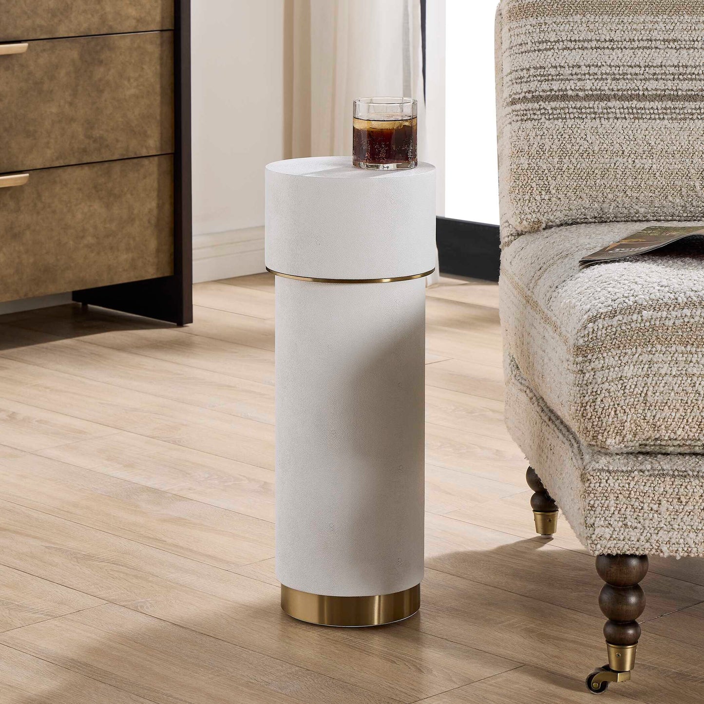 Uttermost Wessex White Drink Table