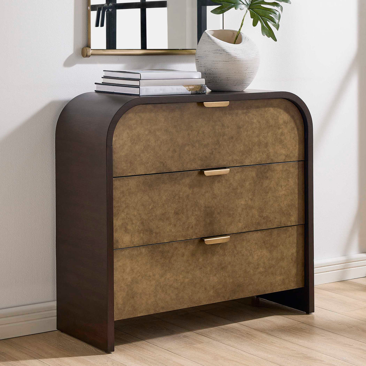 Byrams 3 Drawer Oak Chest