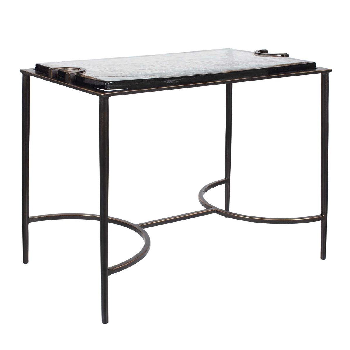 Eisen Textured Glass Accent Table