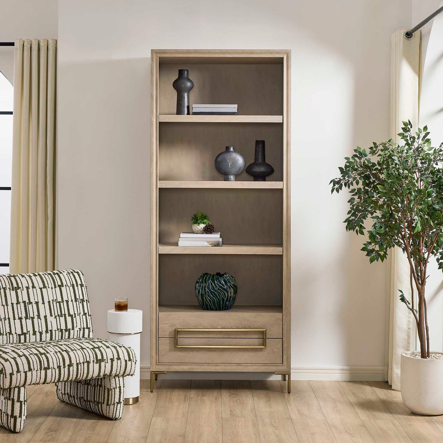 Uttermost Alessia Light Oak Etagere