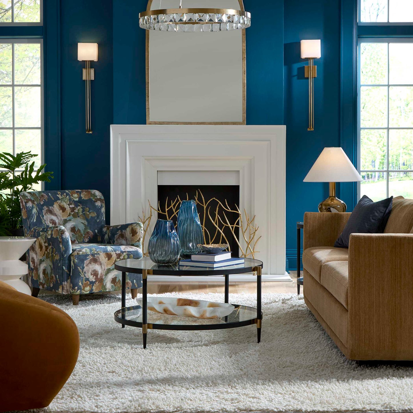 Uttermost Chadid Round Glass Coffee Table