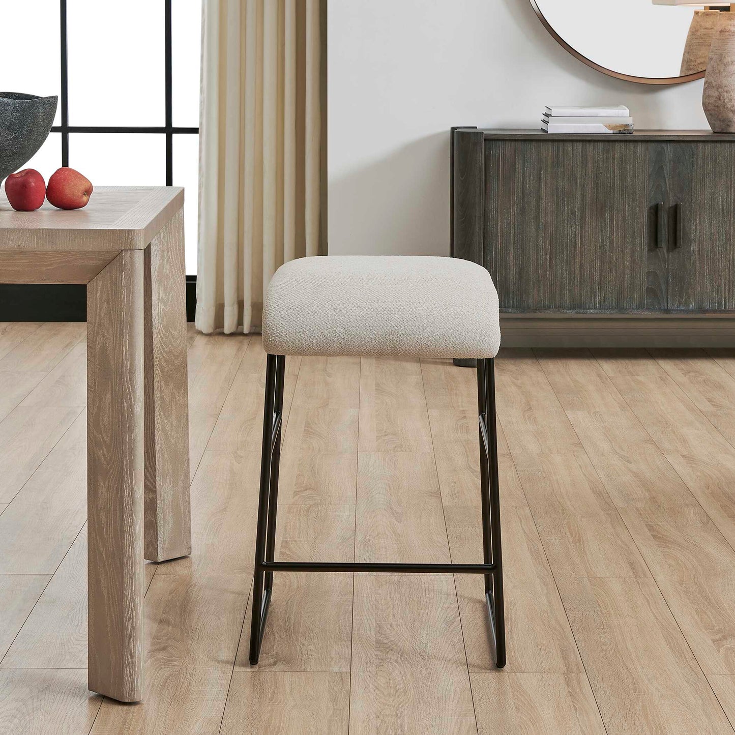 Uttermost Arcane Ecru Counter Stool