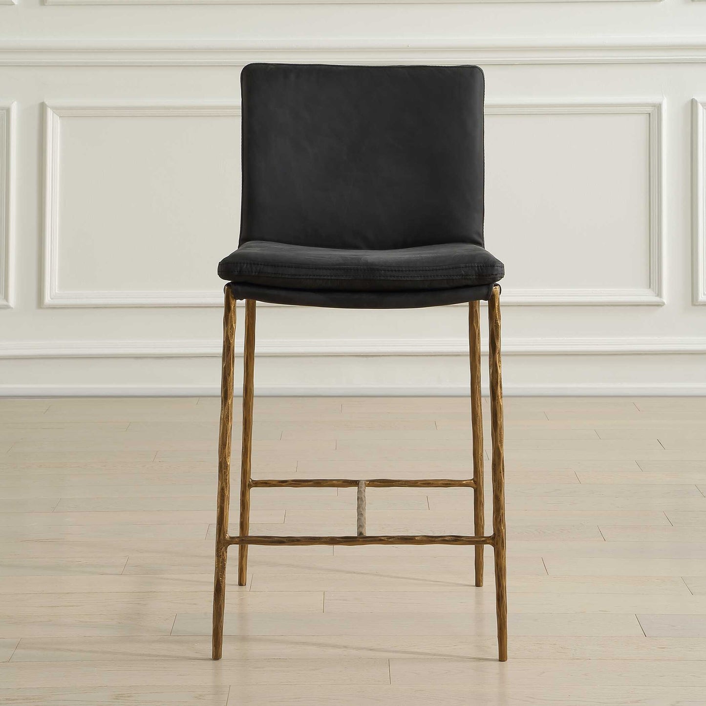 Uttermost Ascend Charcoal Counter Stool
