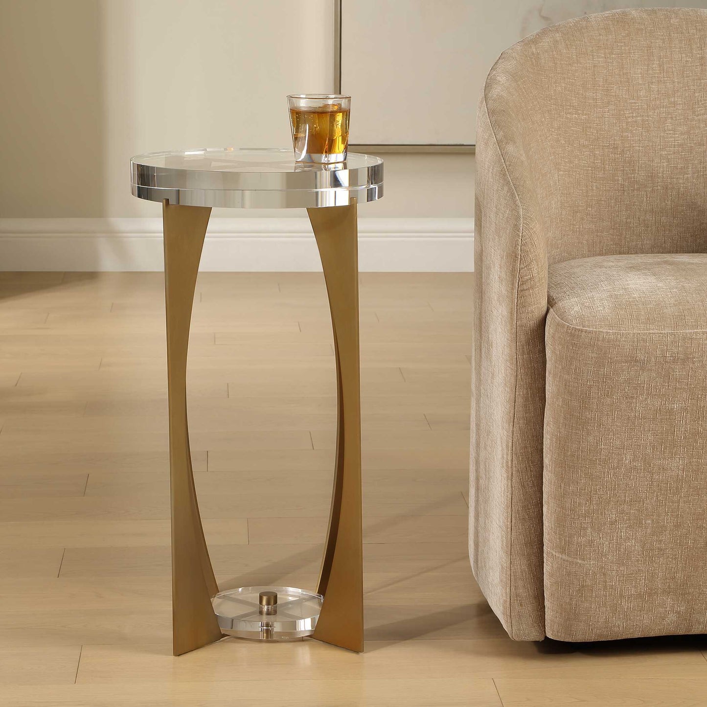 Uttermost Kolkata Brass Accent Table