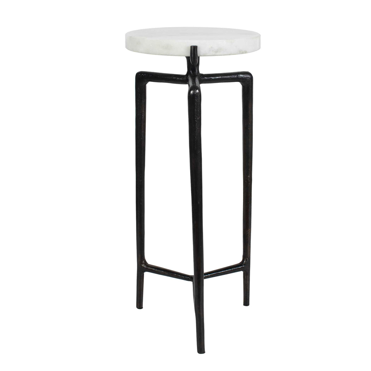 Tobias White Marble Slab Drink Table