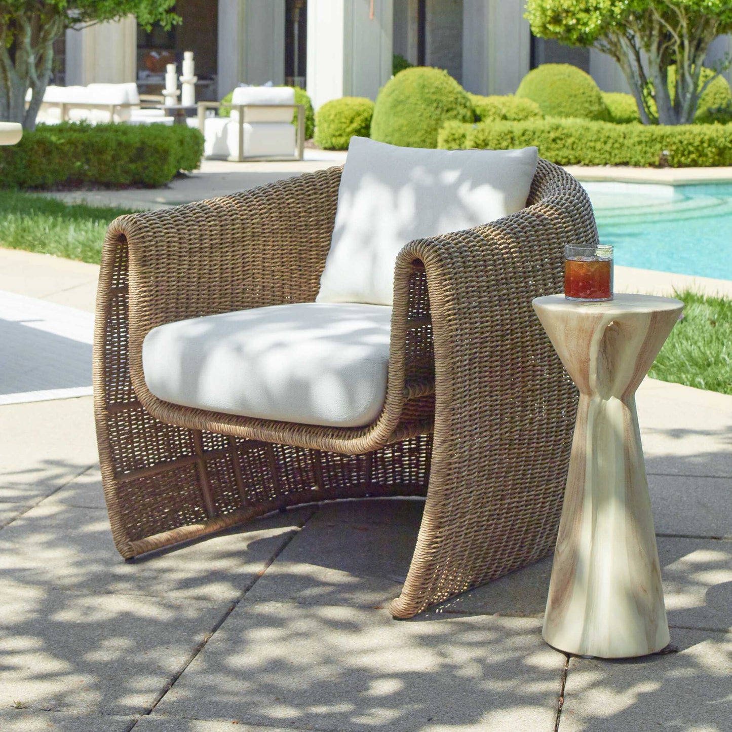 Uttermost Tropic Golden Flax Outdoor Lounge Chair