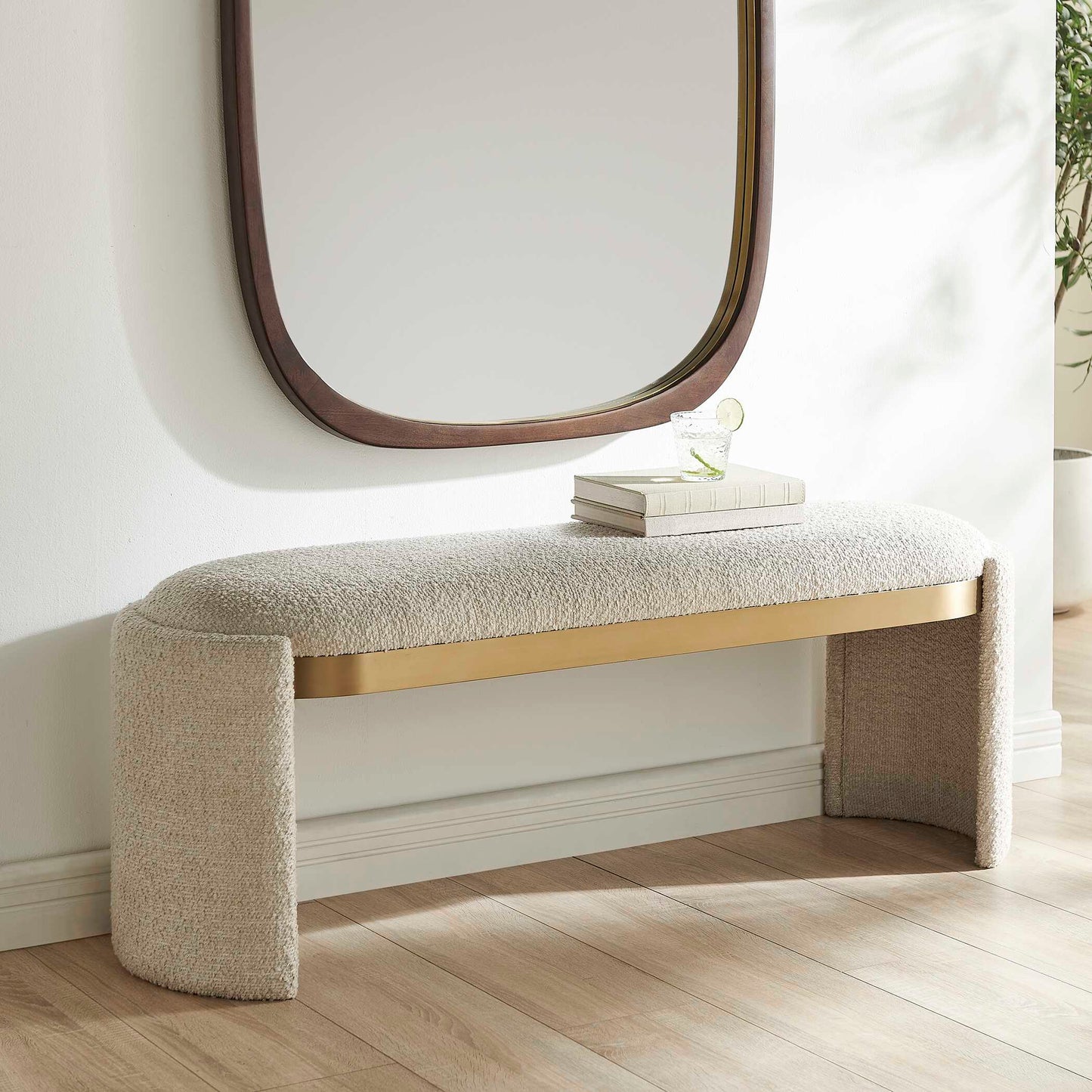 Uttermost Serena Bone White Bench