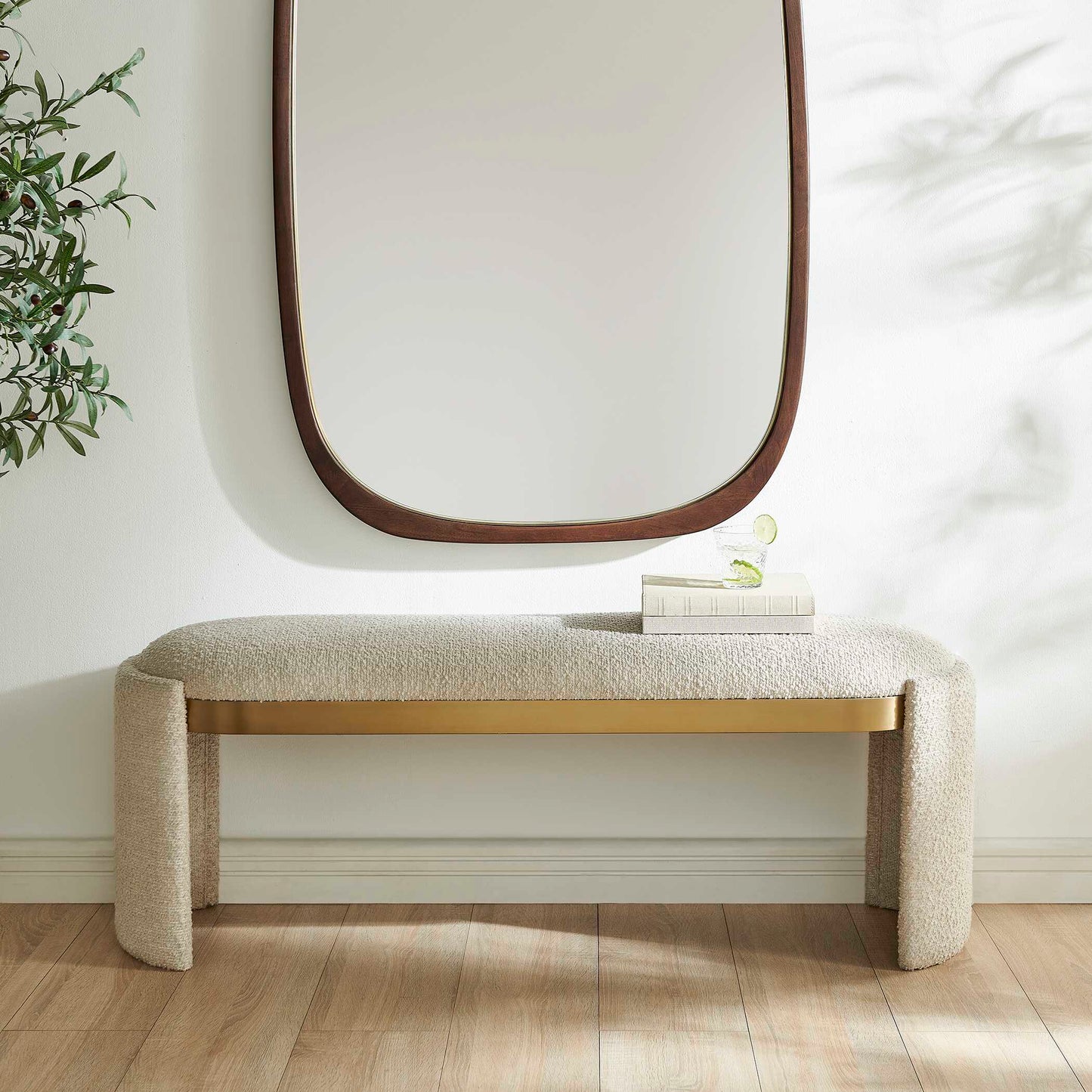Uttermost Serena Bone White Bench