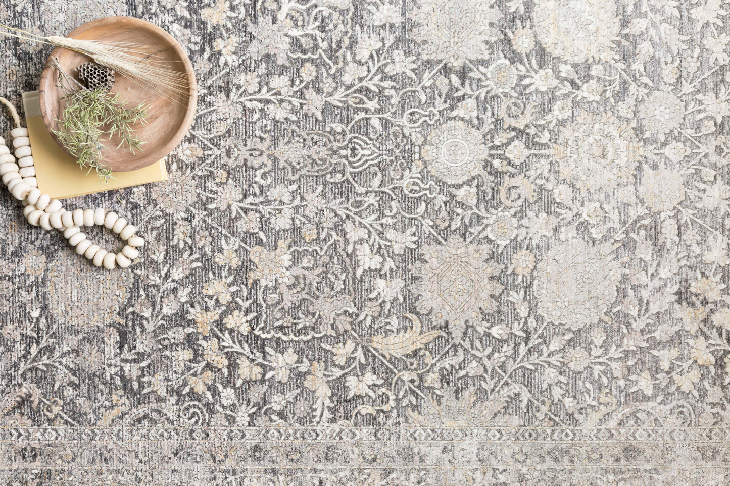 Loloi Gemma Charcoal / Sand 7'-7" x 9'-10" Area Rug