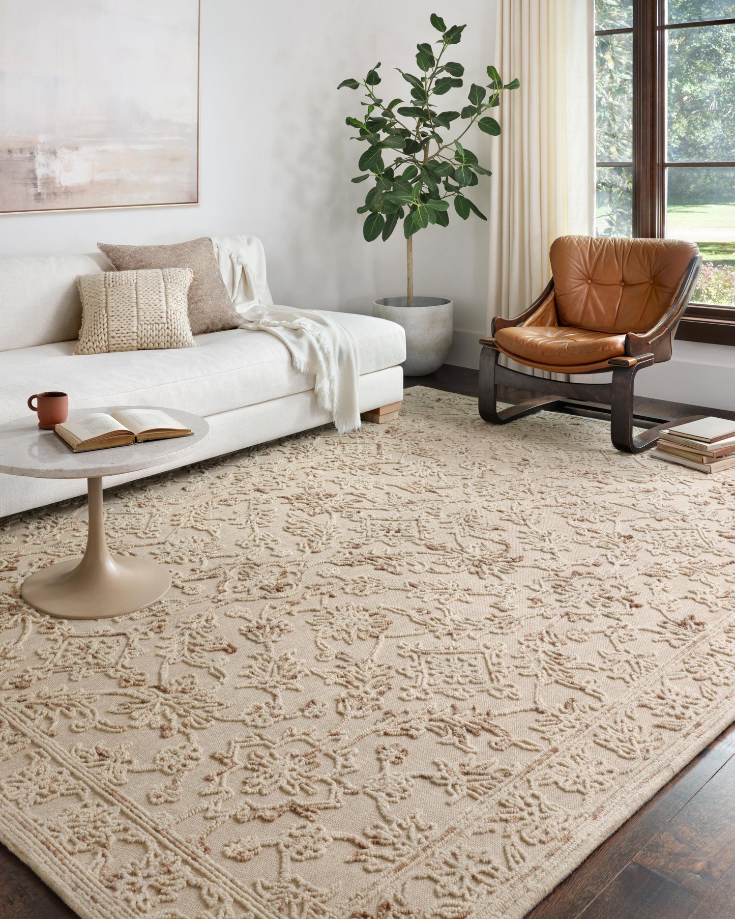Loloi Halle Natural / Sage 18" x 18" Sample Rug