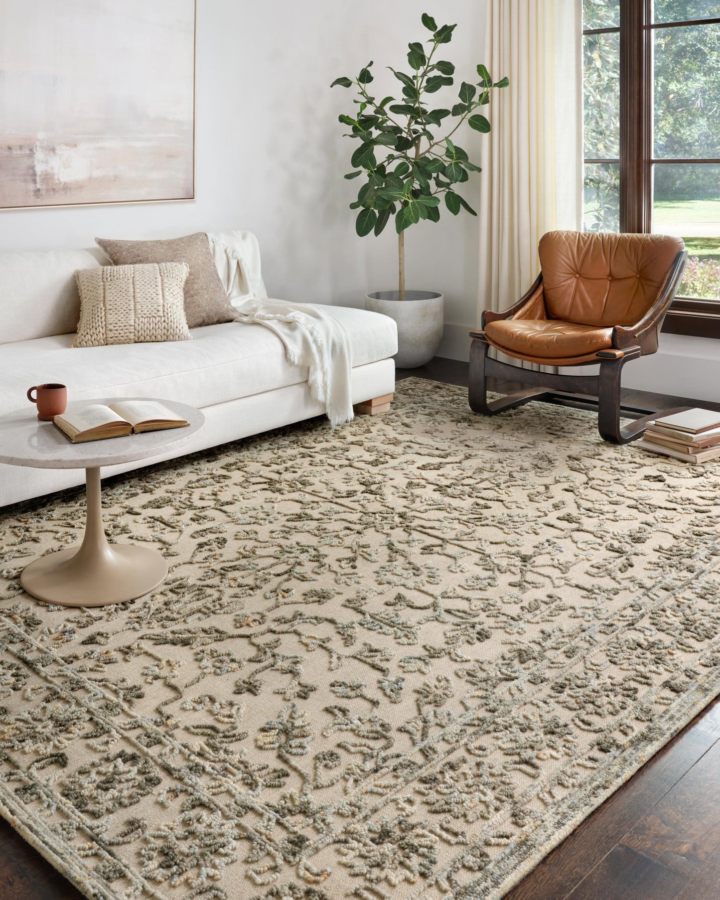Loloi Halle Grey / Sky 3'-6" x 5'-6" Accent Rug