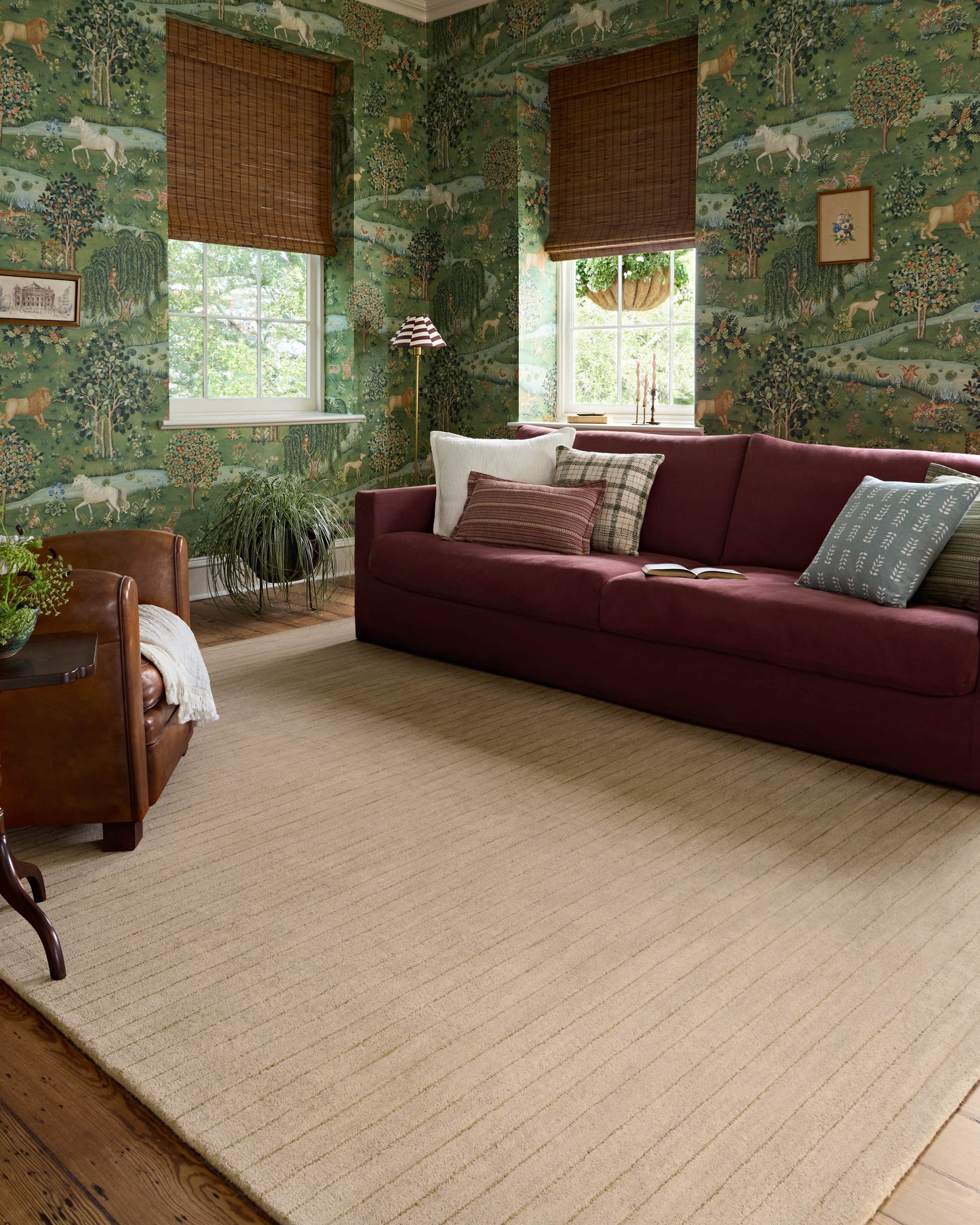 Chris Loves Julia x Loloi Henry Beige / Wheat 18" x 18" Sample Rug