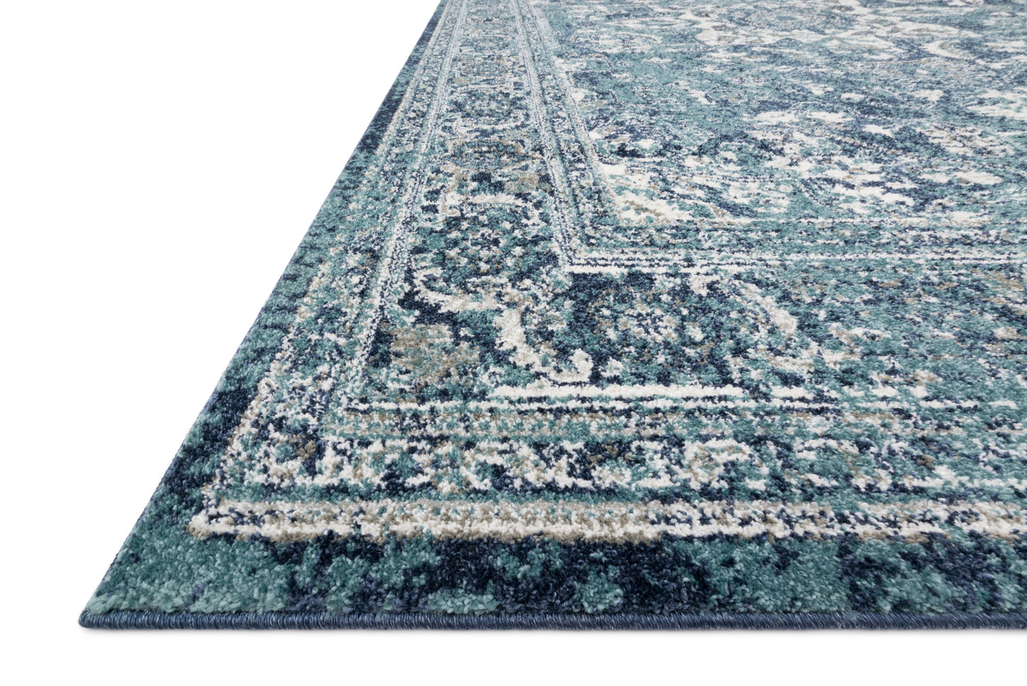 Loloi Joaquin Ocean / Ivory 2'-7" x 8'-0" Runner Rug
