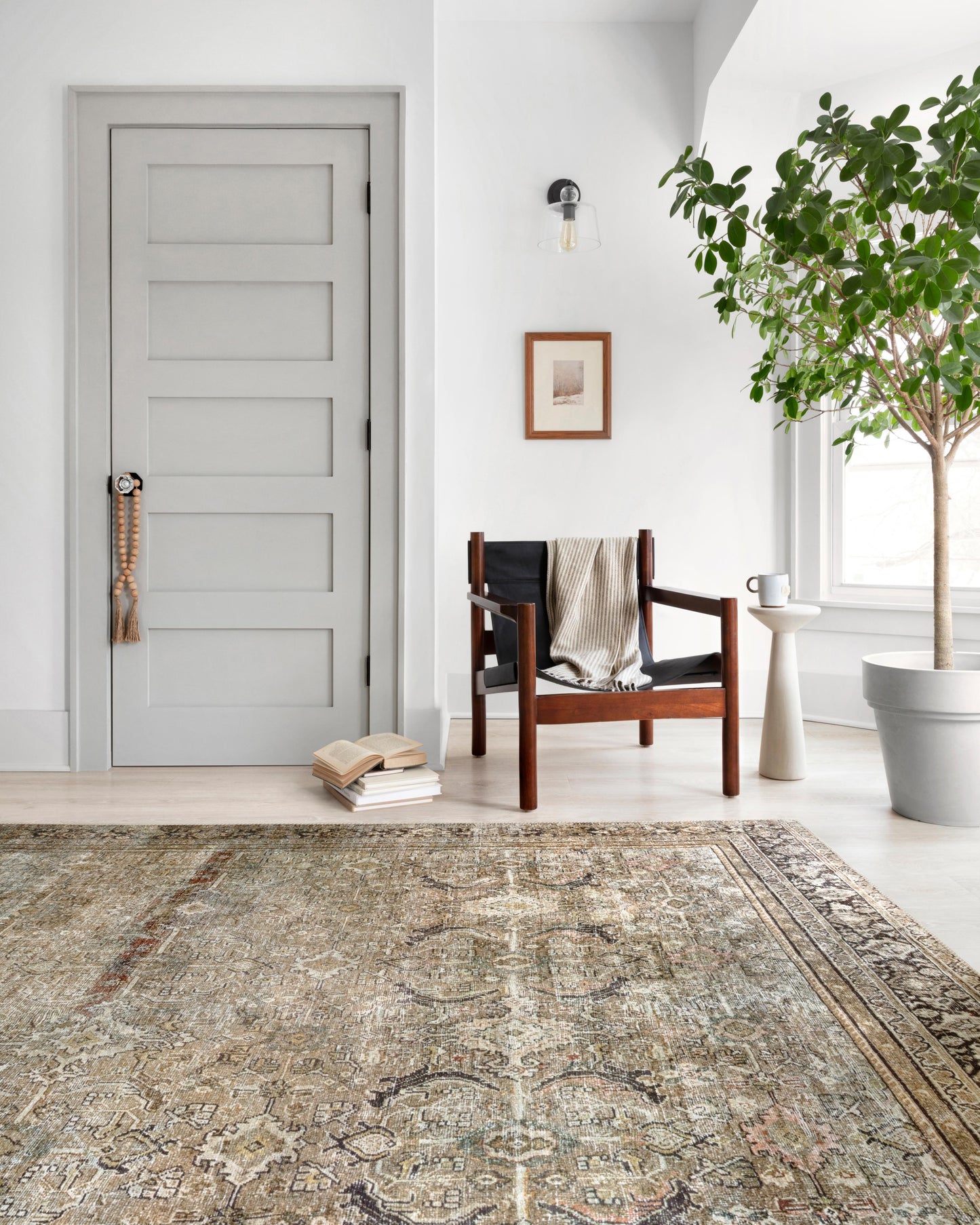 Loloi Layla Olive / Charcoal 3'-6" x 5'-6" Accent Rug