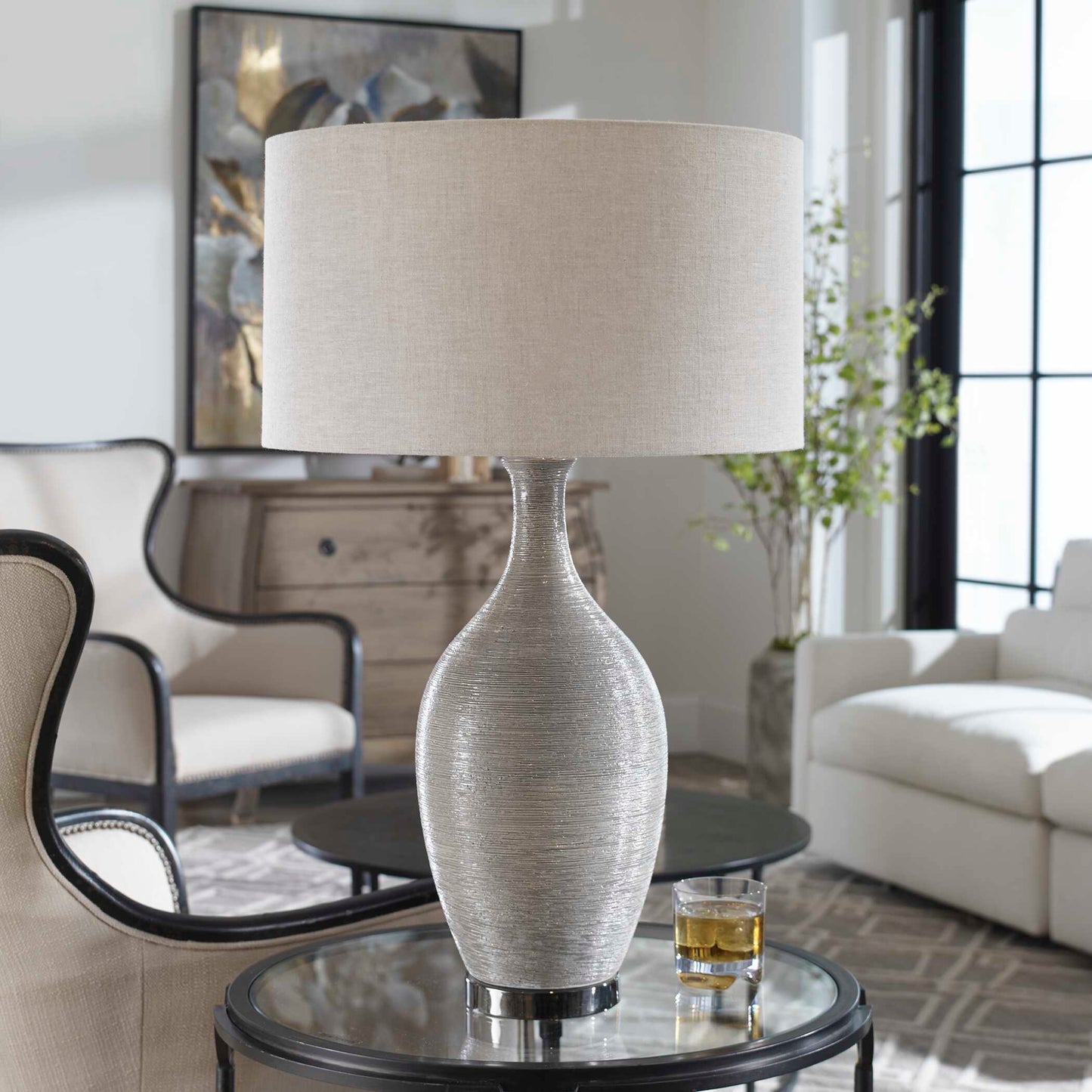 Uttermost Dinah Gray Textured Table Lamp