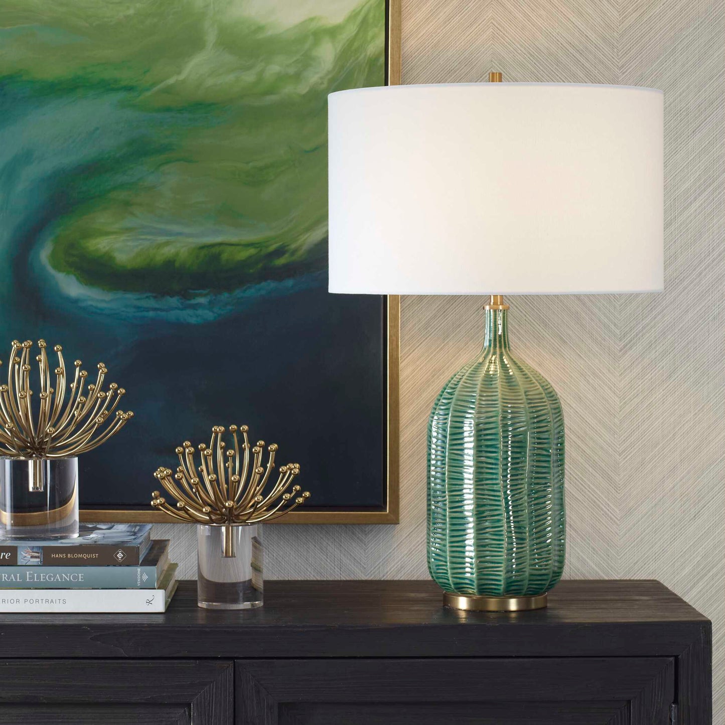 Uttermost Bixby Green Table Lamp