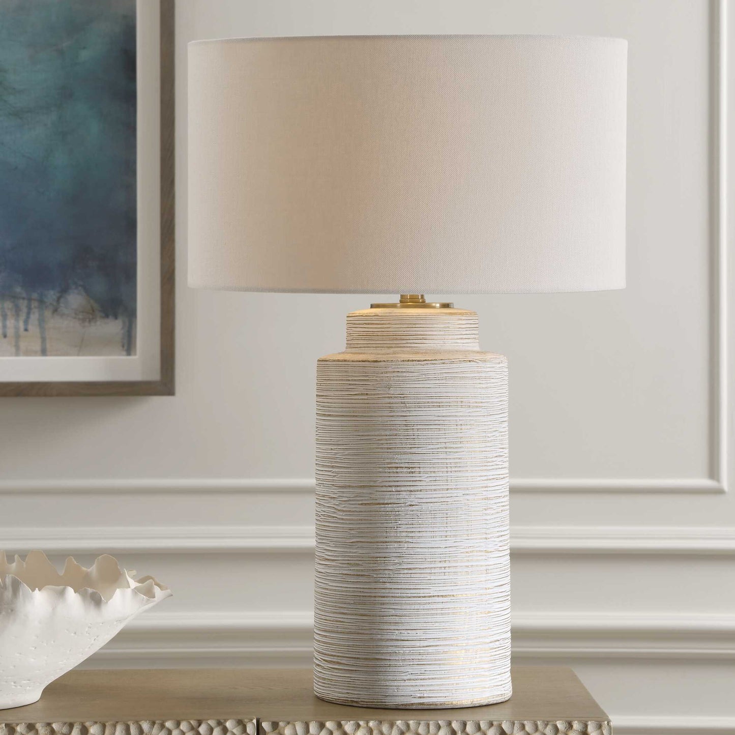 Uttermost Crimp Ribbed Table Lamp