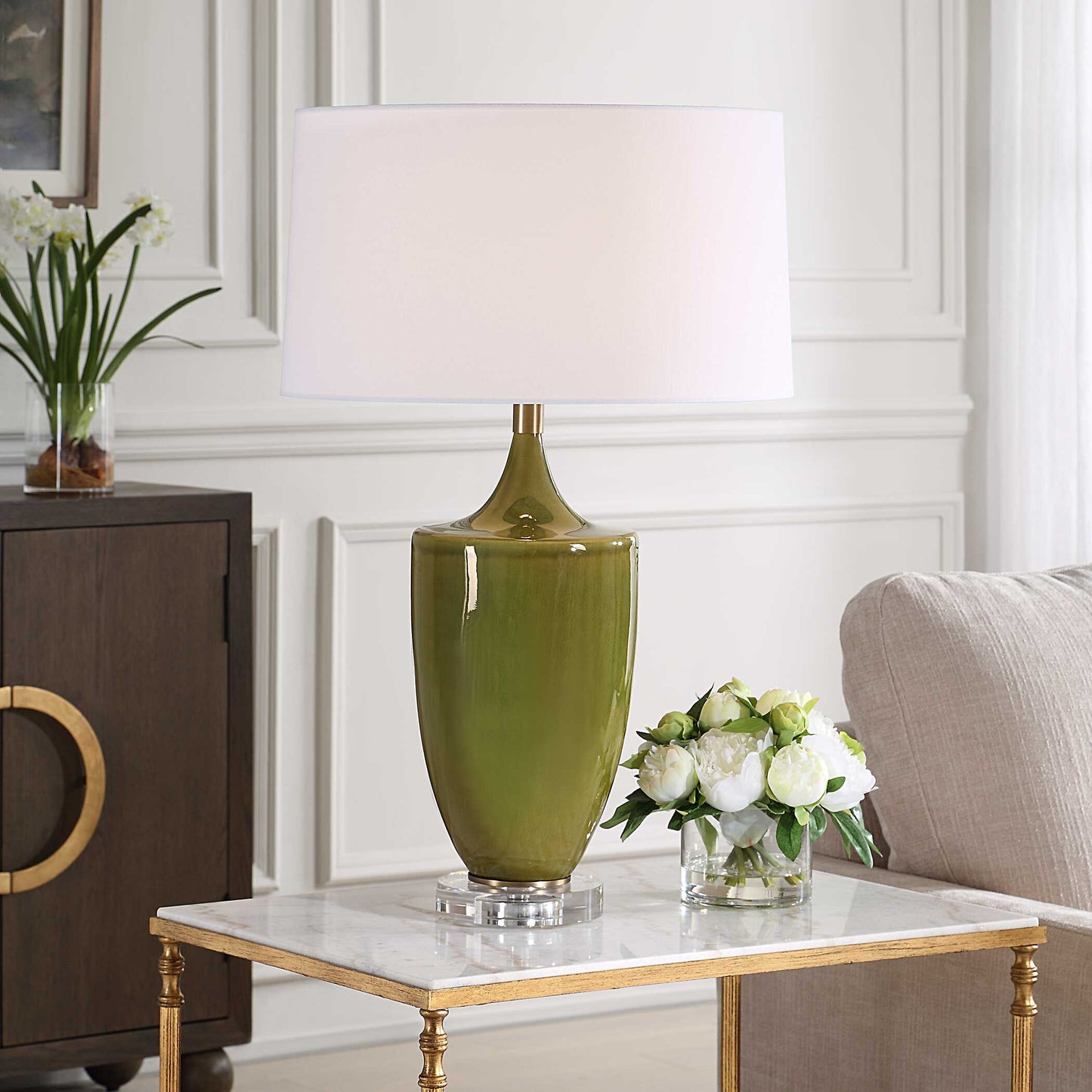 Uttermost Adela Moss Green Table Lamp