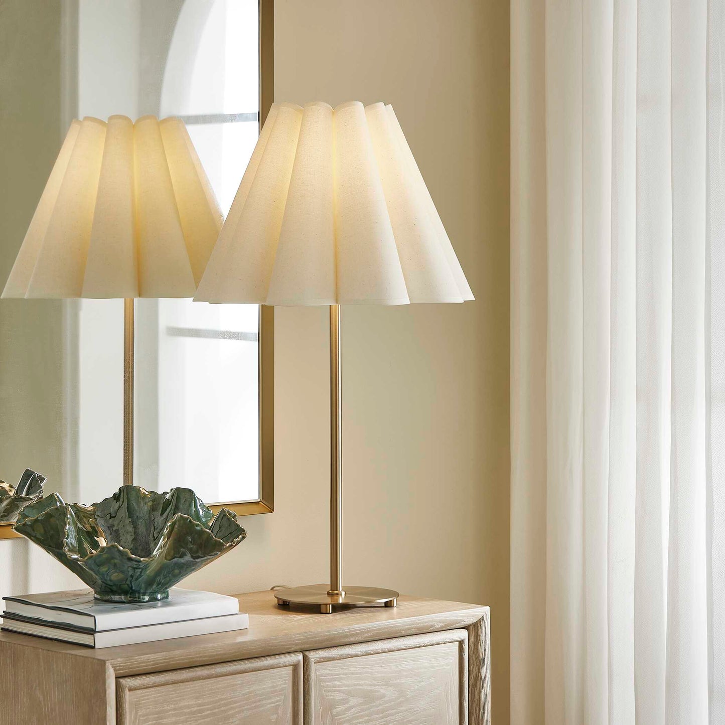 Uttermost Lilabet Fluted Shade Table Lamp
