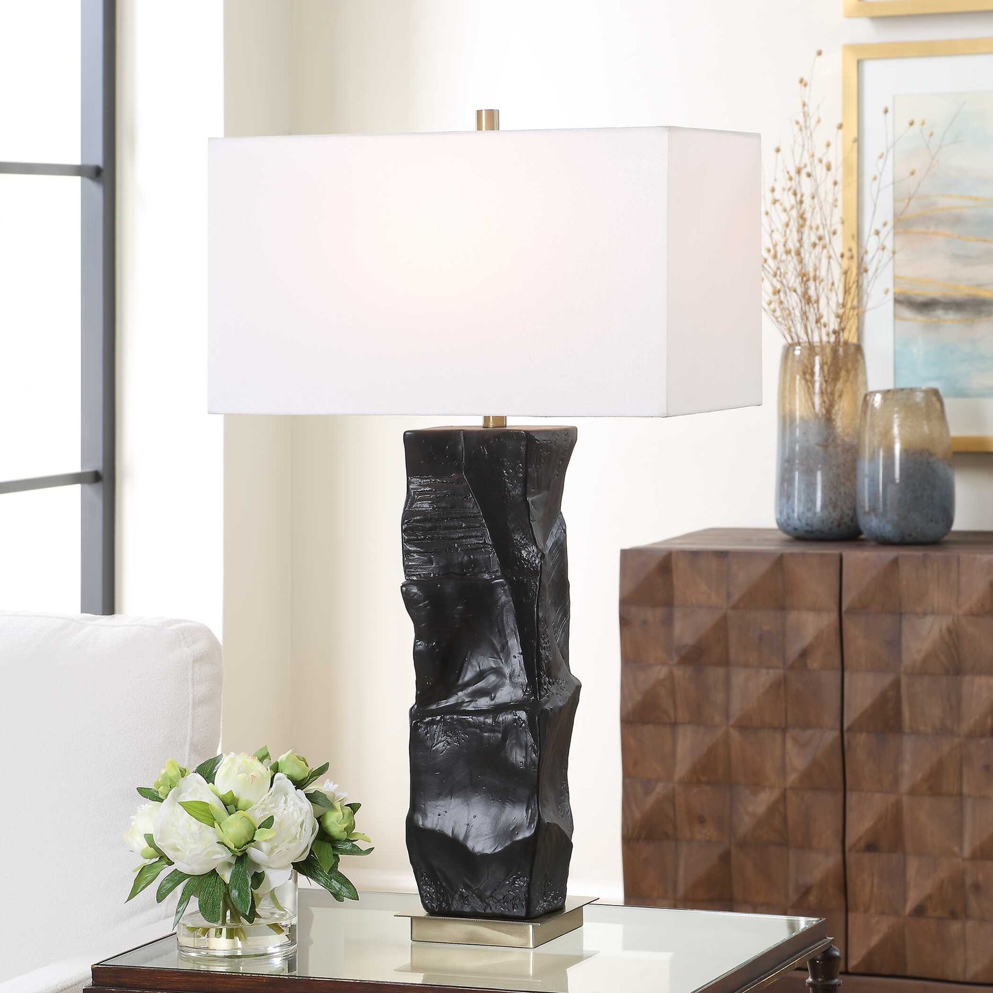 Uttermost Altaria Black Table Lamp