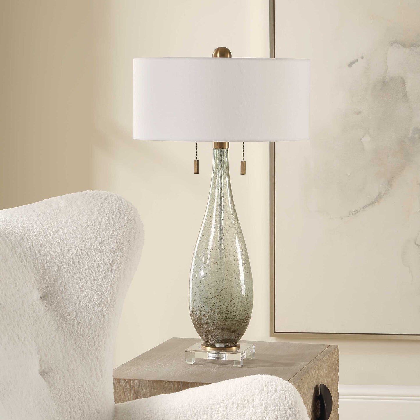 Uttermost Cardoni Green Table Lamp