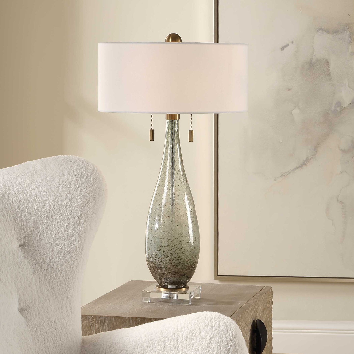 Uttermost Cardoni Green Table Lamp