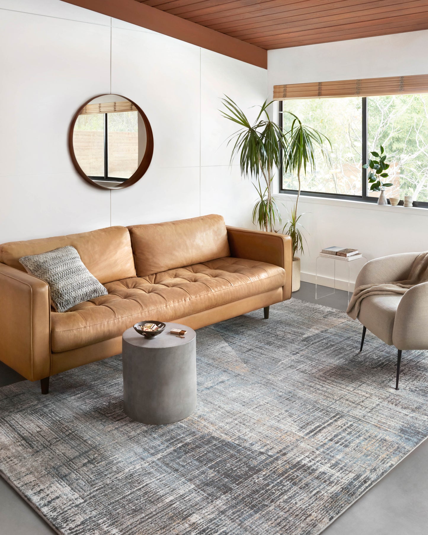 Loloi Maeve Granite / Mist 18" x 18" Sample Rug