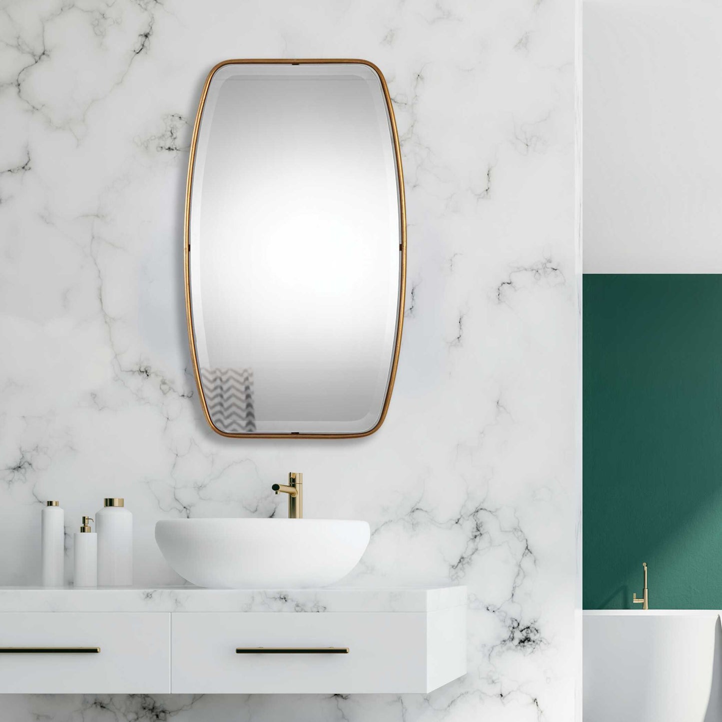 Uttermost Canillo Antiqued Gold Mirror
