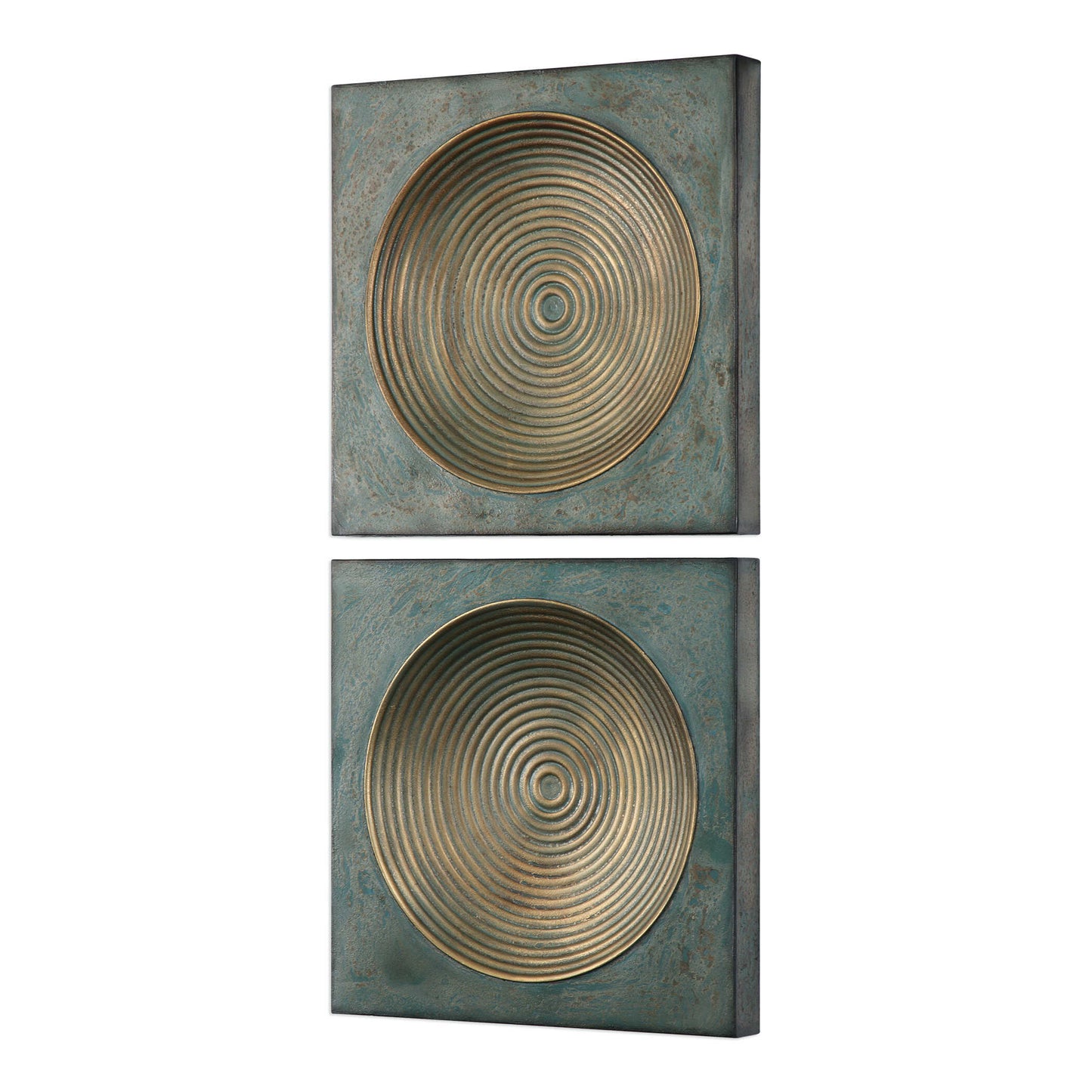 Uttermost Sybil Antique Gold Squares Set/2