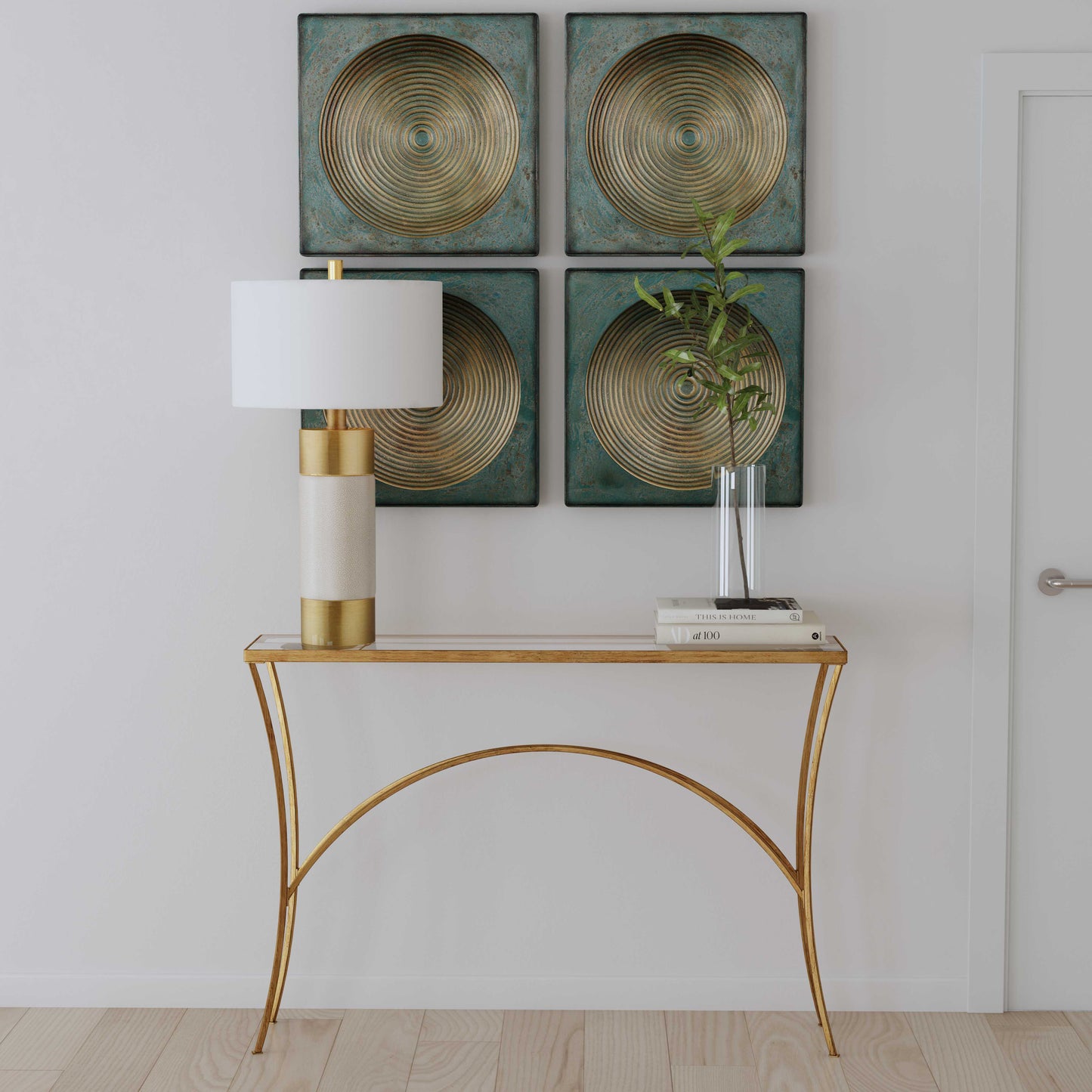 Uttermost Sybil Antique Gold Squares Set/2