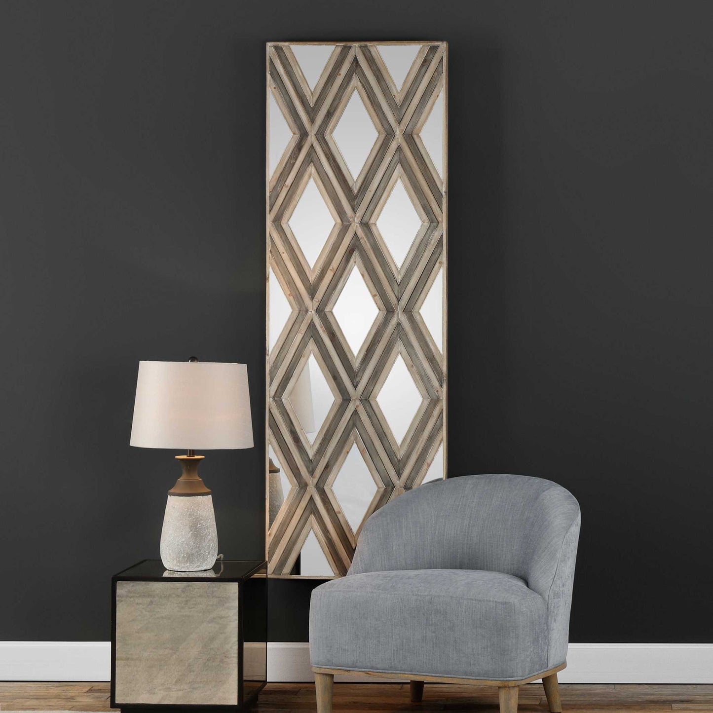 Uttermost Tahira Geometric Argyle Pattern Wall Mirror