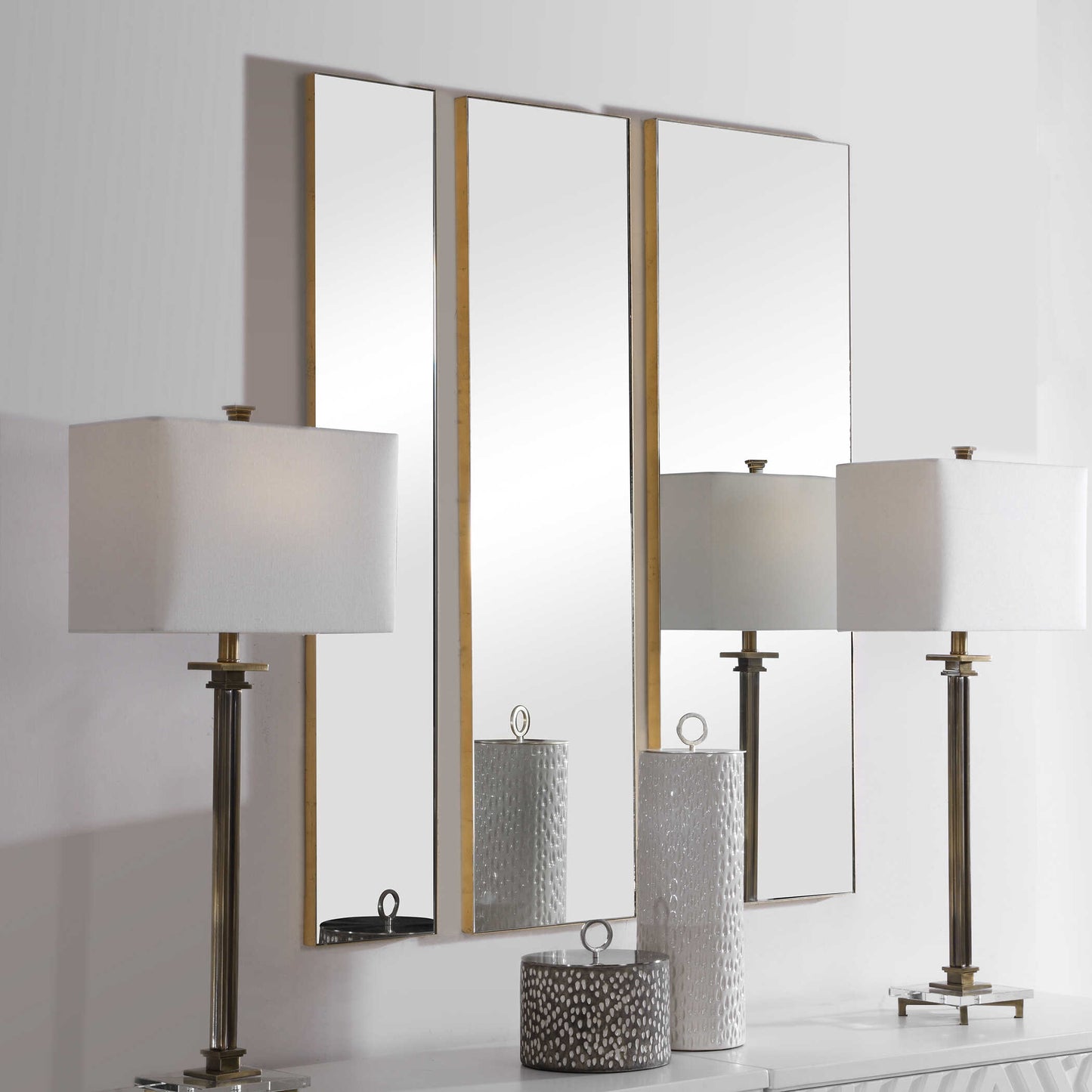Uttermost Rowling Gold Mirrors Set/3