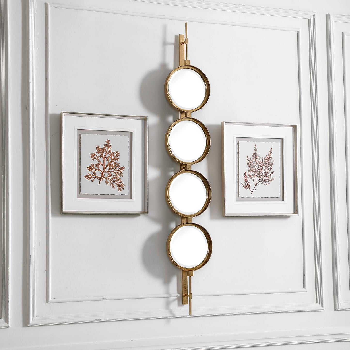 Uttermost Button Gold Mirror