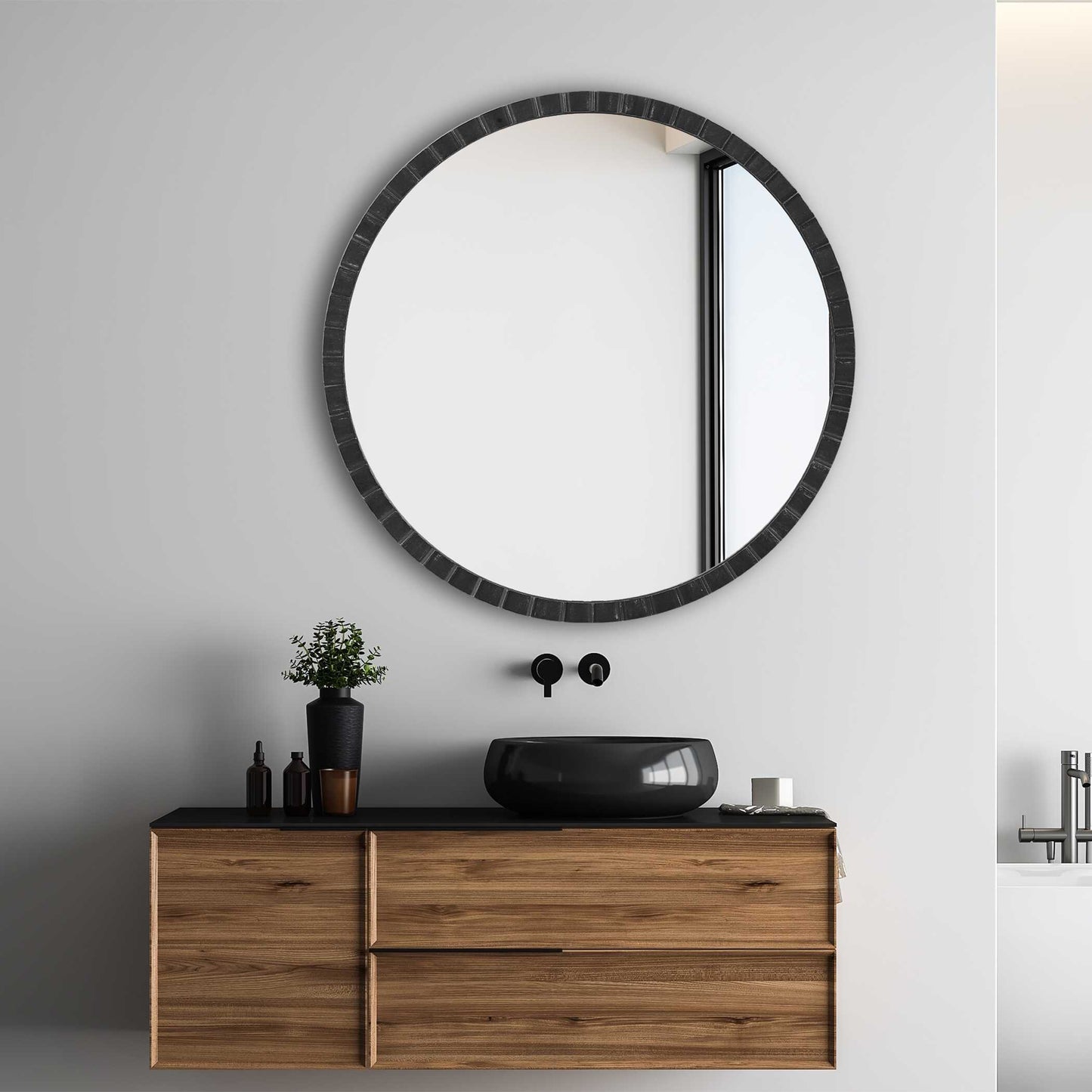 Uttermost Dandridge Round Industrial Mirror